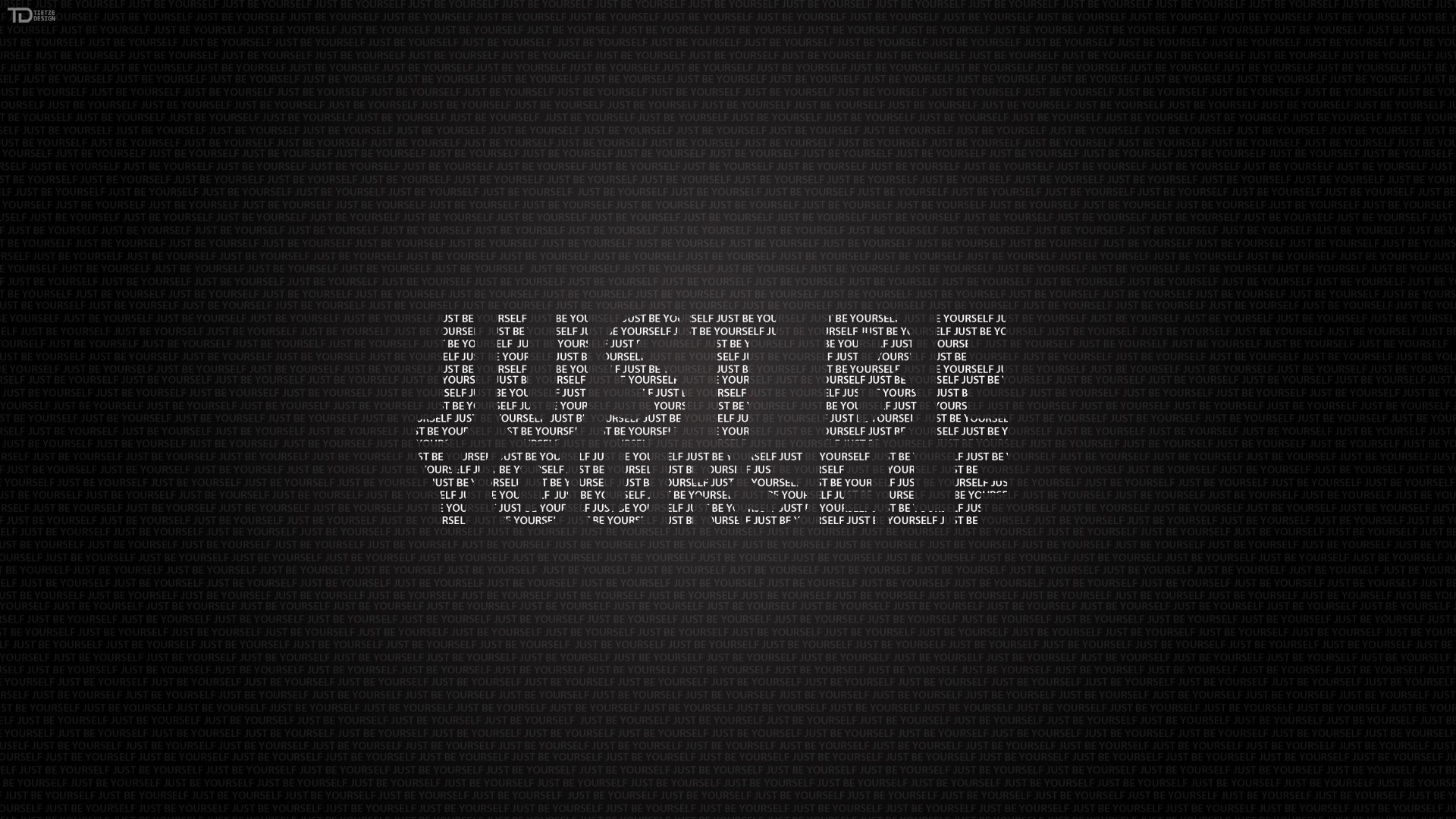Just Be Yourself Typography HD Wallpaper
