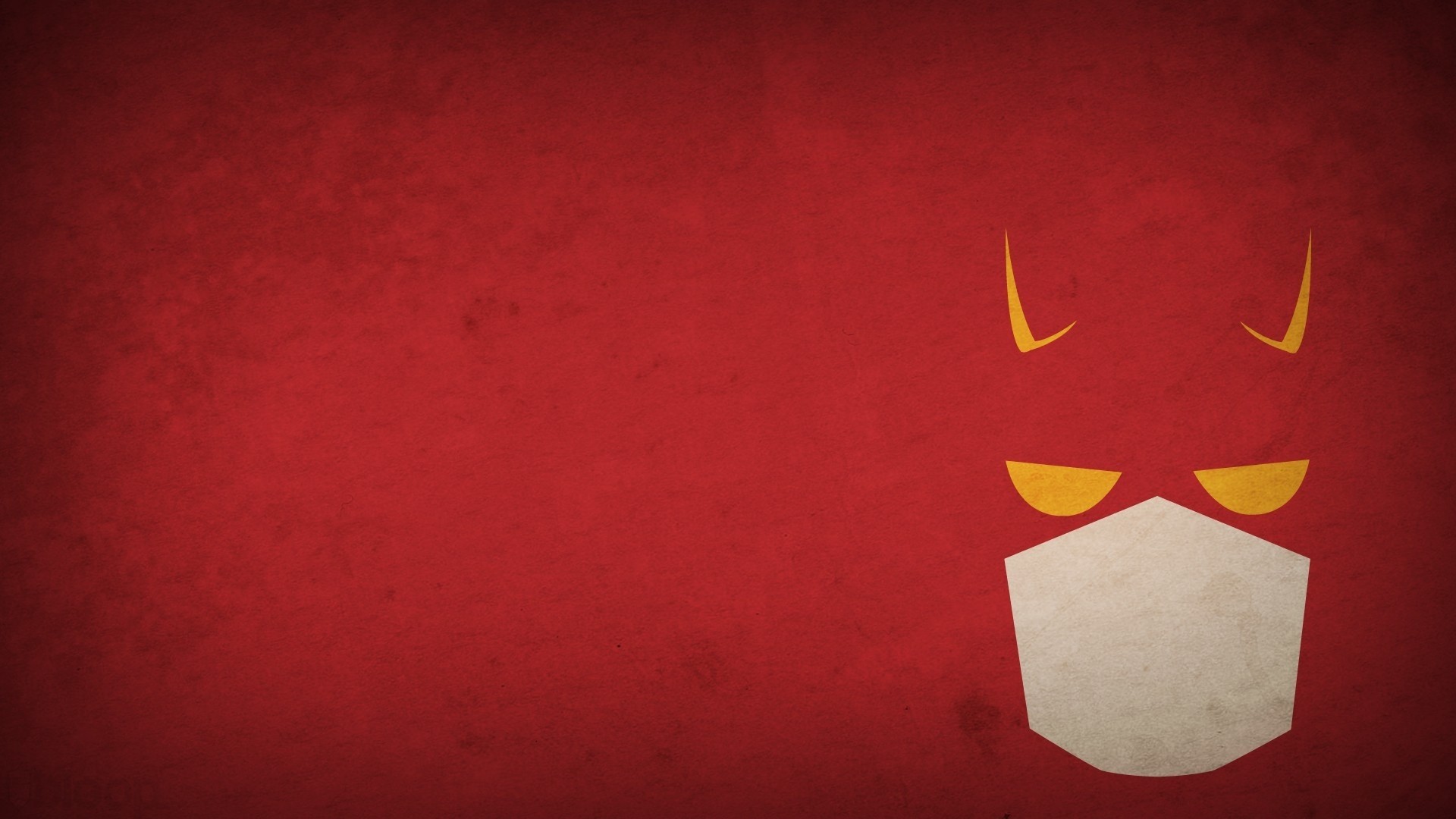 Minimalist Daredevil Mask on Red Background HD Wallpaper