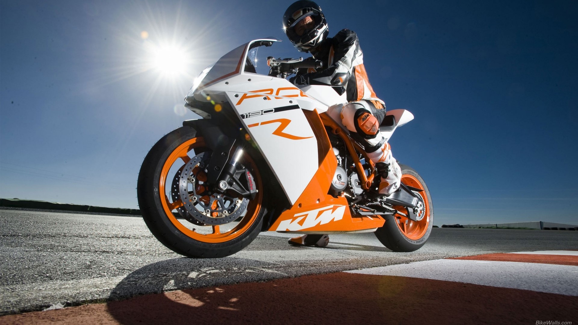 KTM RC 390 Motorcycle on Race Track HD Wallpaper