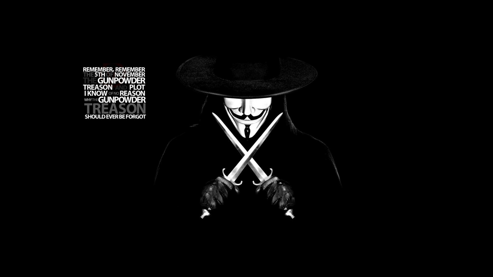 V for Vendetta Gunpowder Treason HD Wallpaper