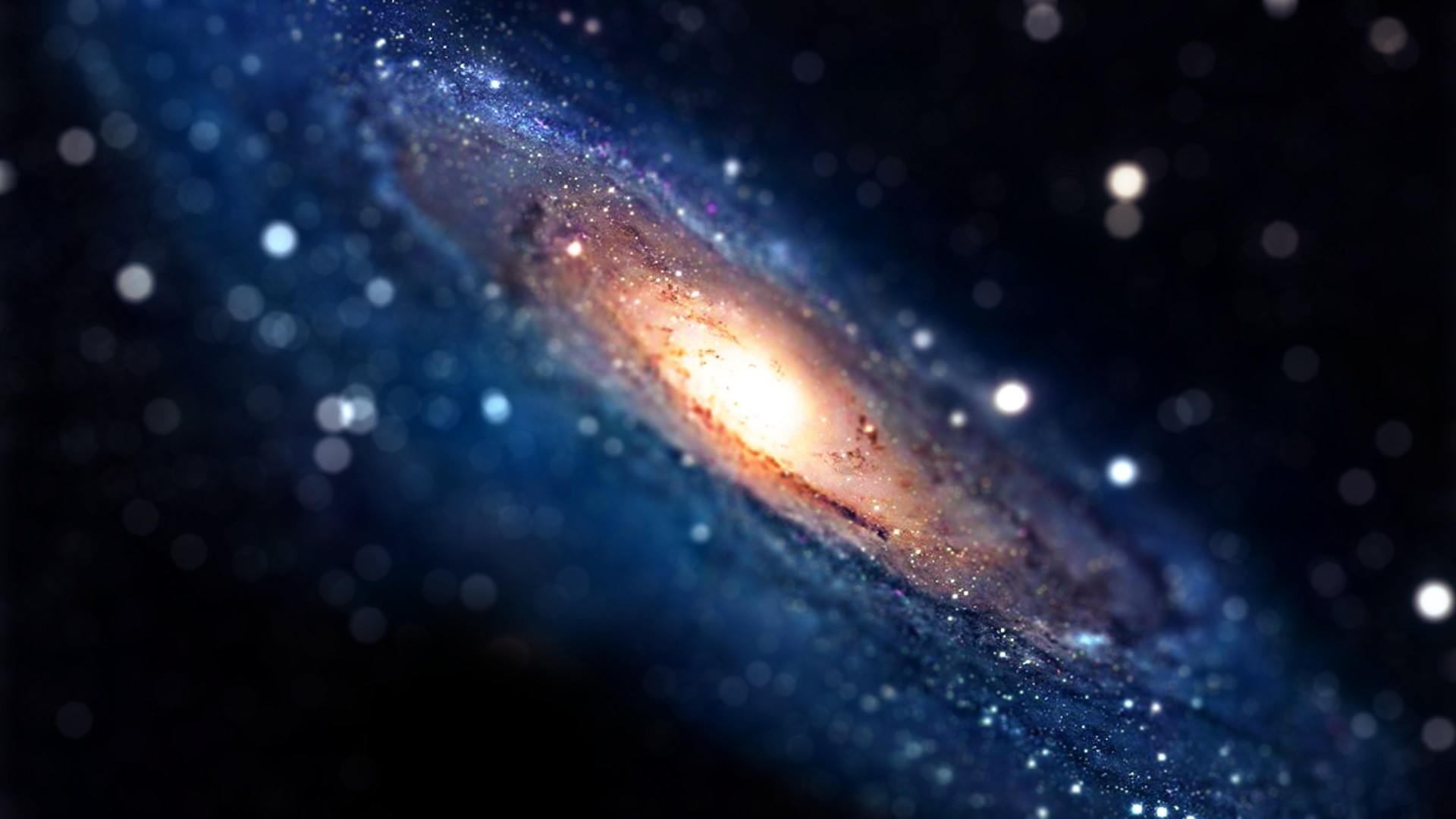 Spiral Galaxy in Deep Space HD Wallpaper