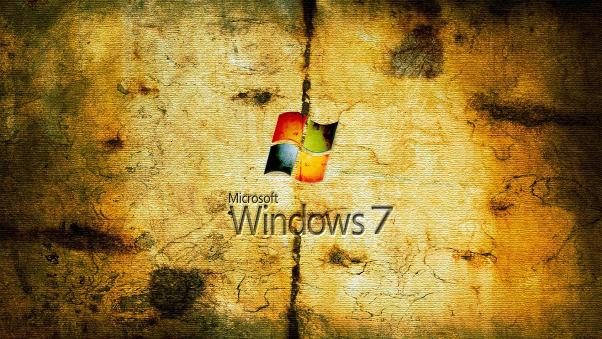 Microsoft Windows 7 Grunge Logo HD Wallpaper