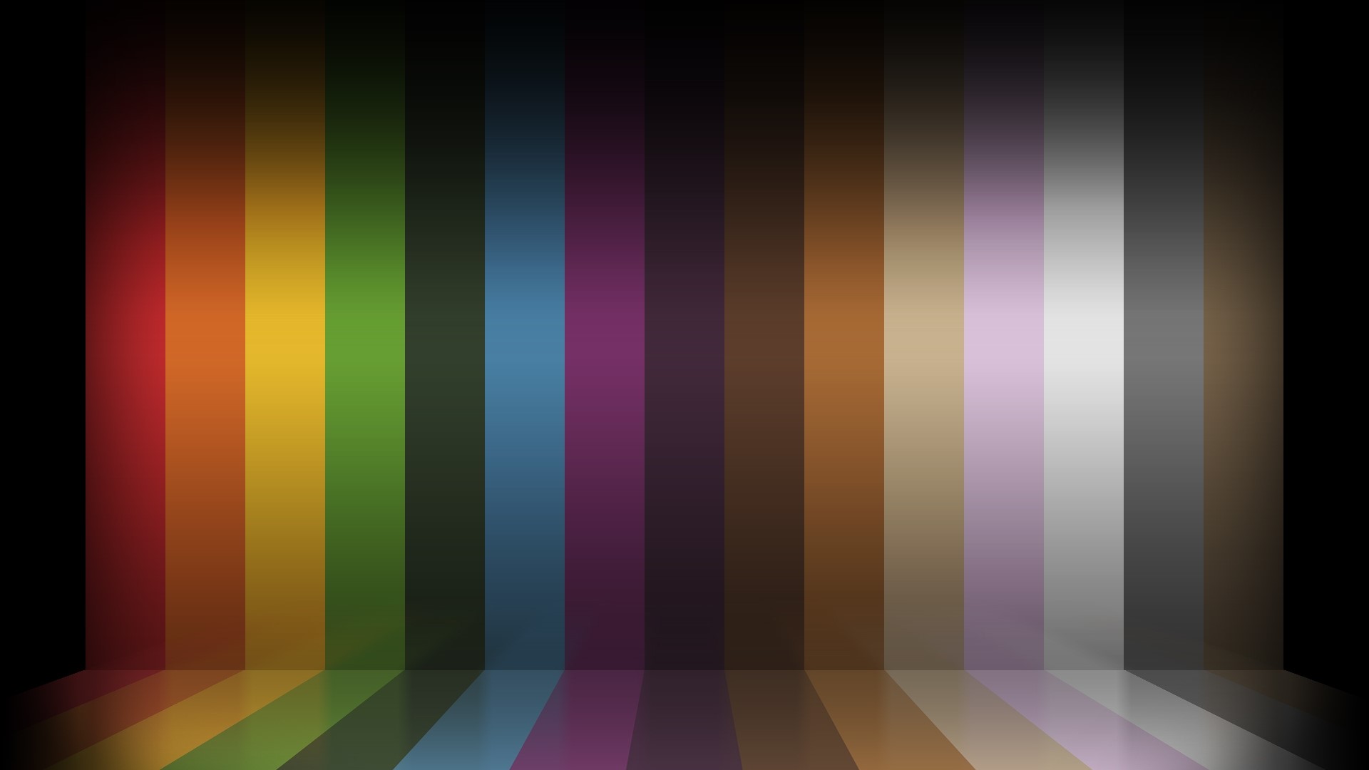 Multicolor Stripes 3D Room HD Wallpaper