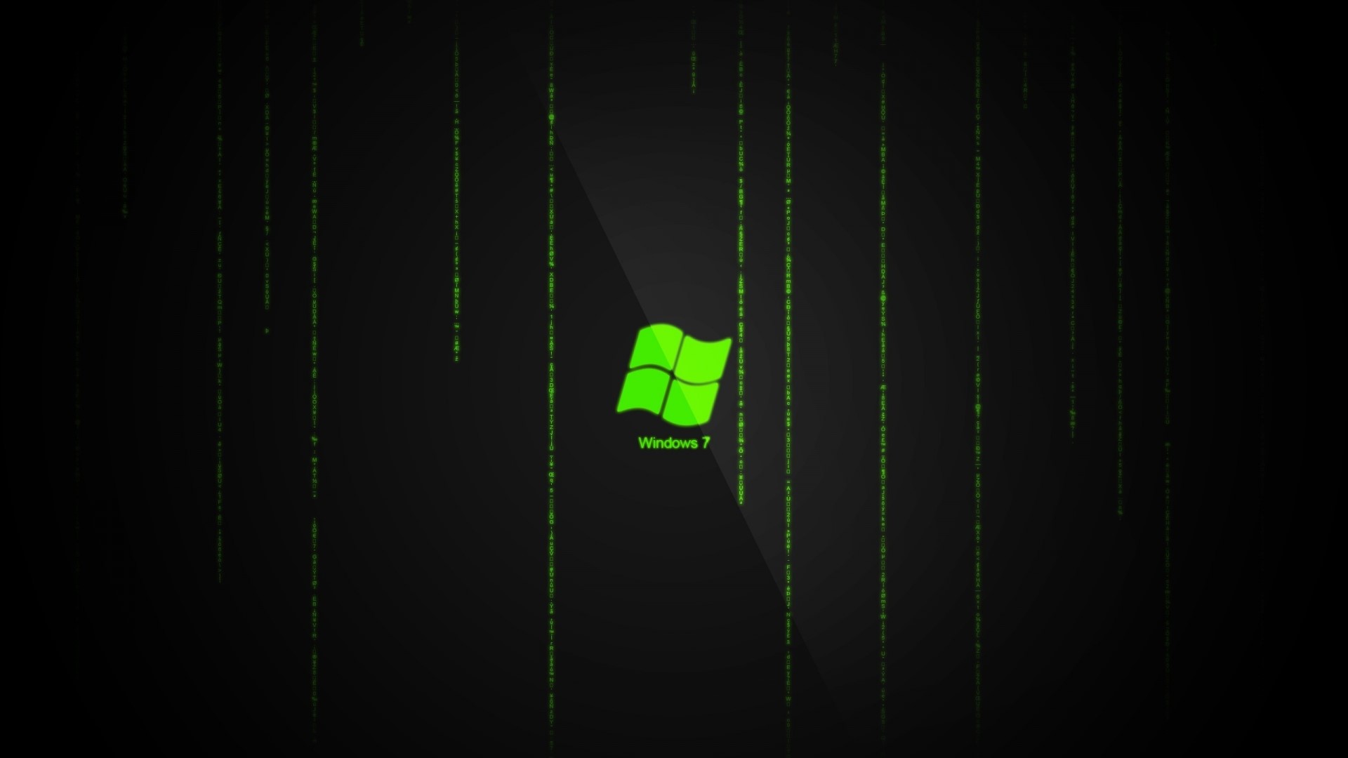 Windows 7 Matrix Wallpaper HD Wallpaper