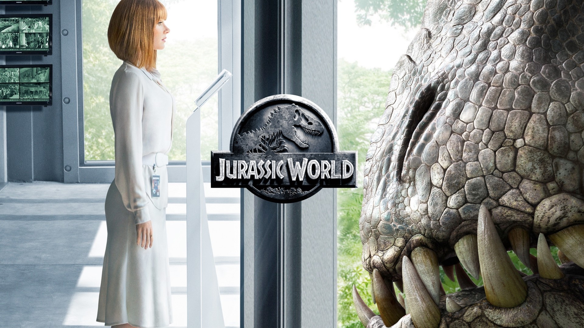 Claire Dearing and Indominus Rex from Jurassic World HD Wallpaper