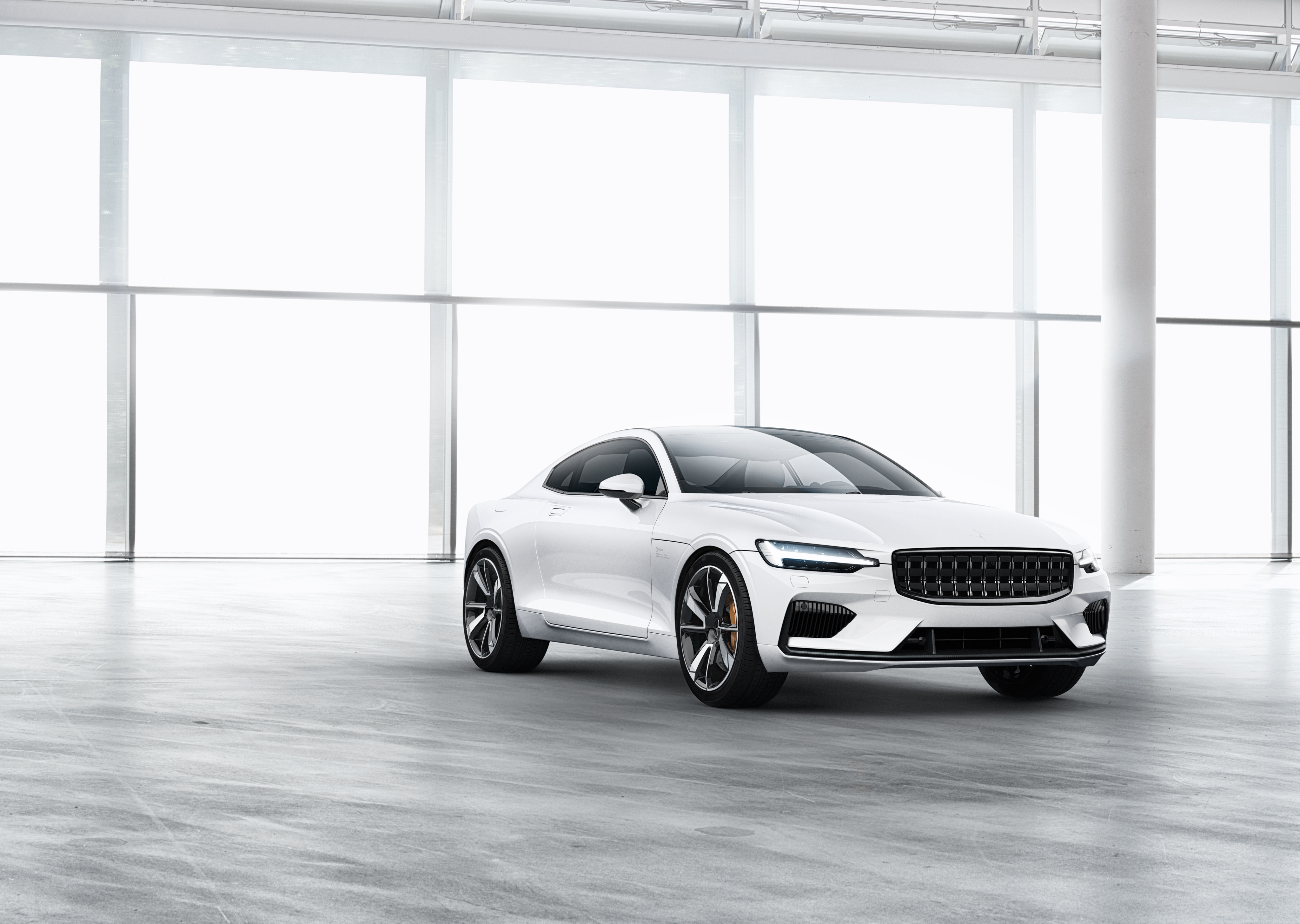 White Polestar 1 Hybrid Sports Coupe HD Wallpaper
