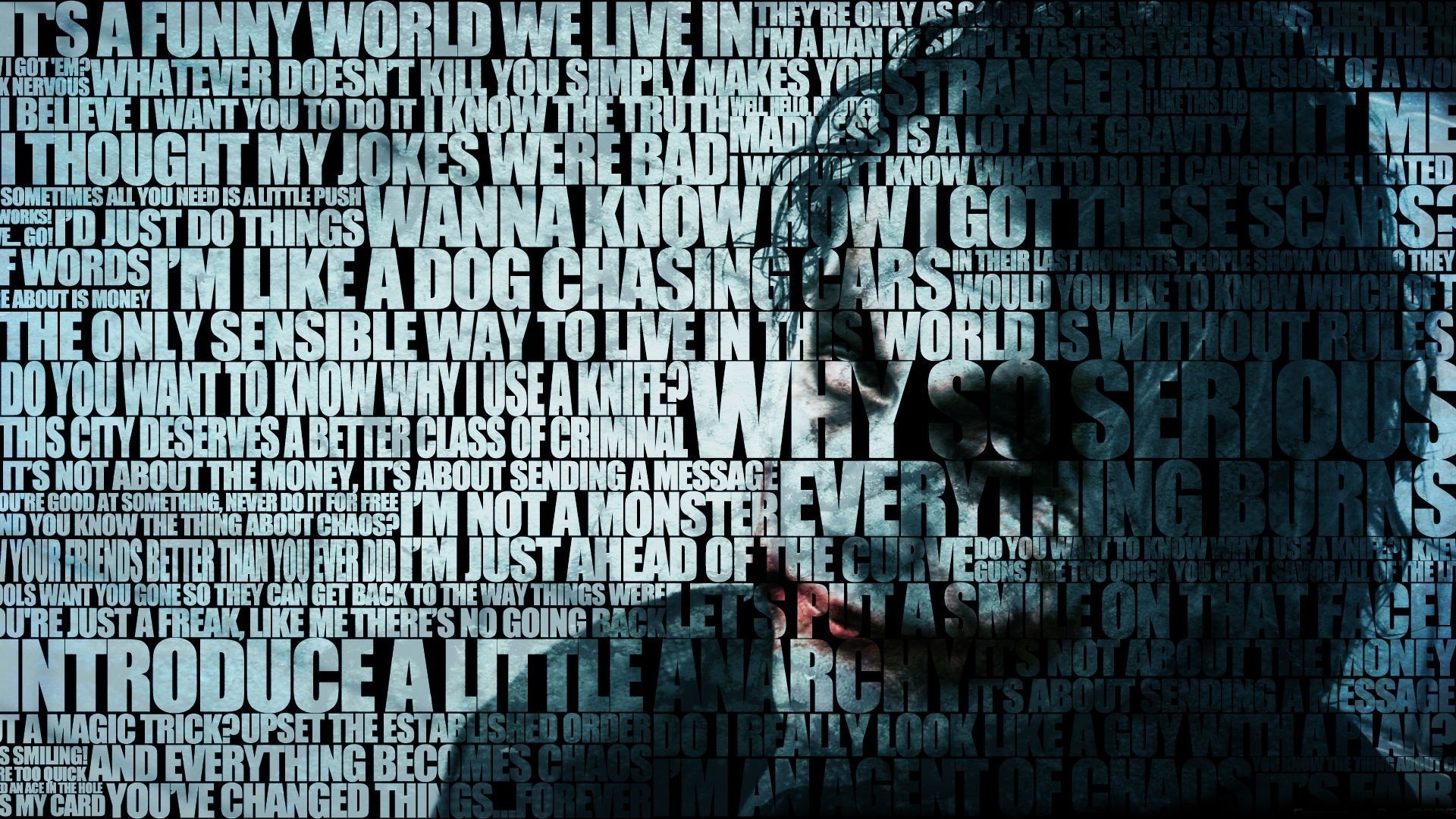 Joker from The Dark Knight Typography HD Wallpaper