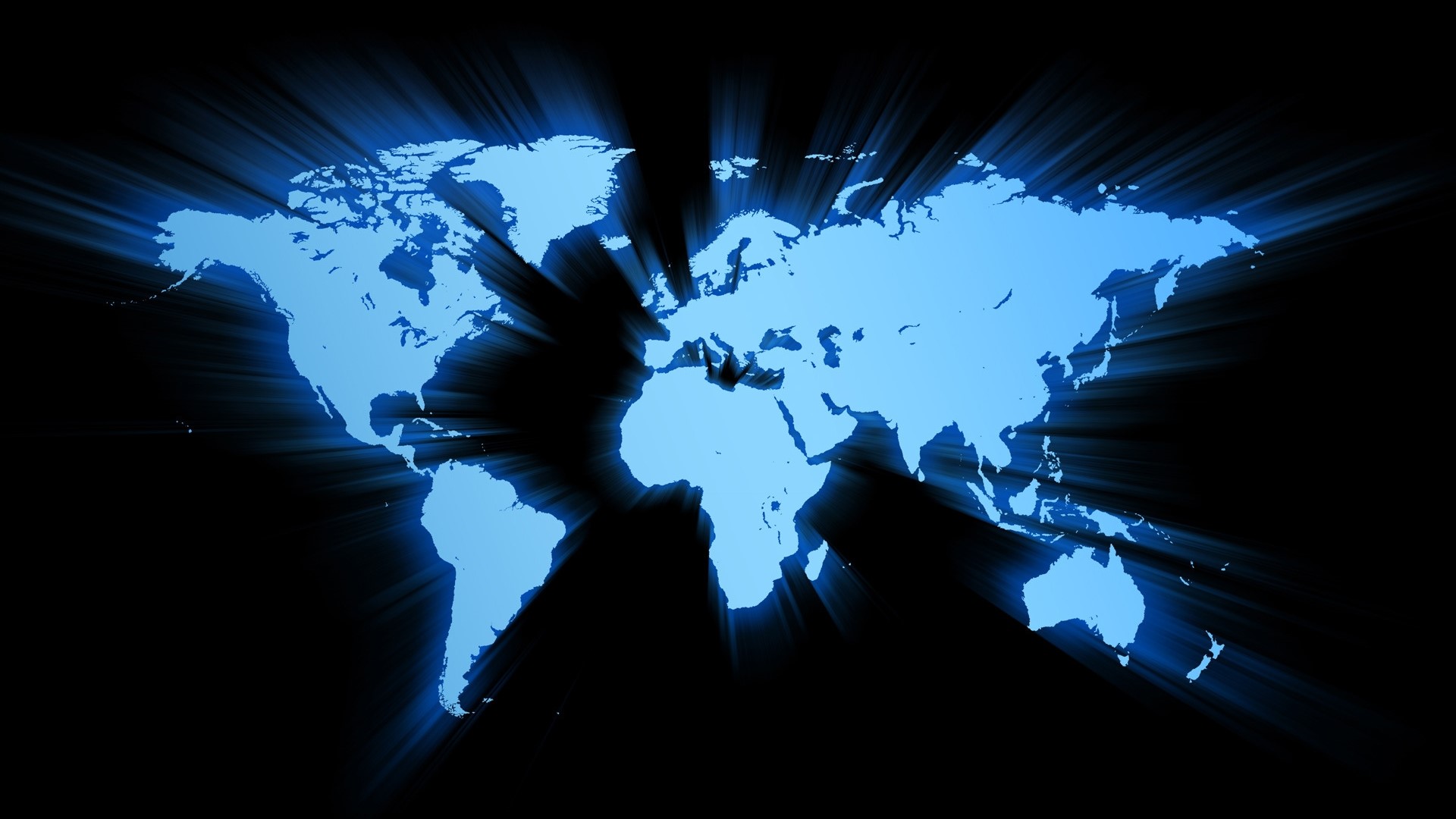 Illuminated World Map HD Wallpaper