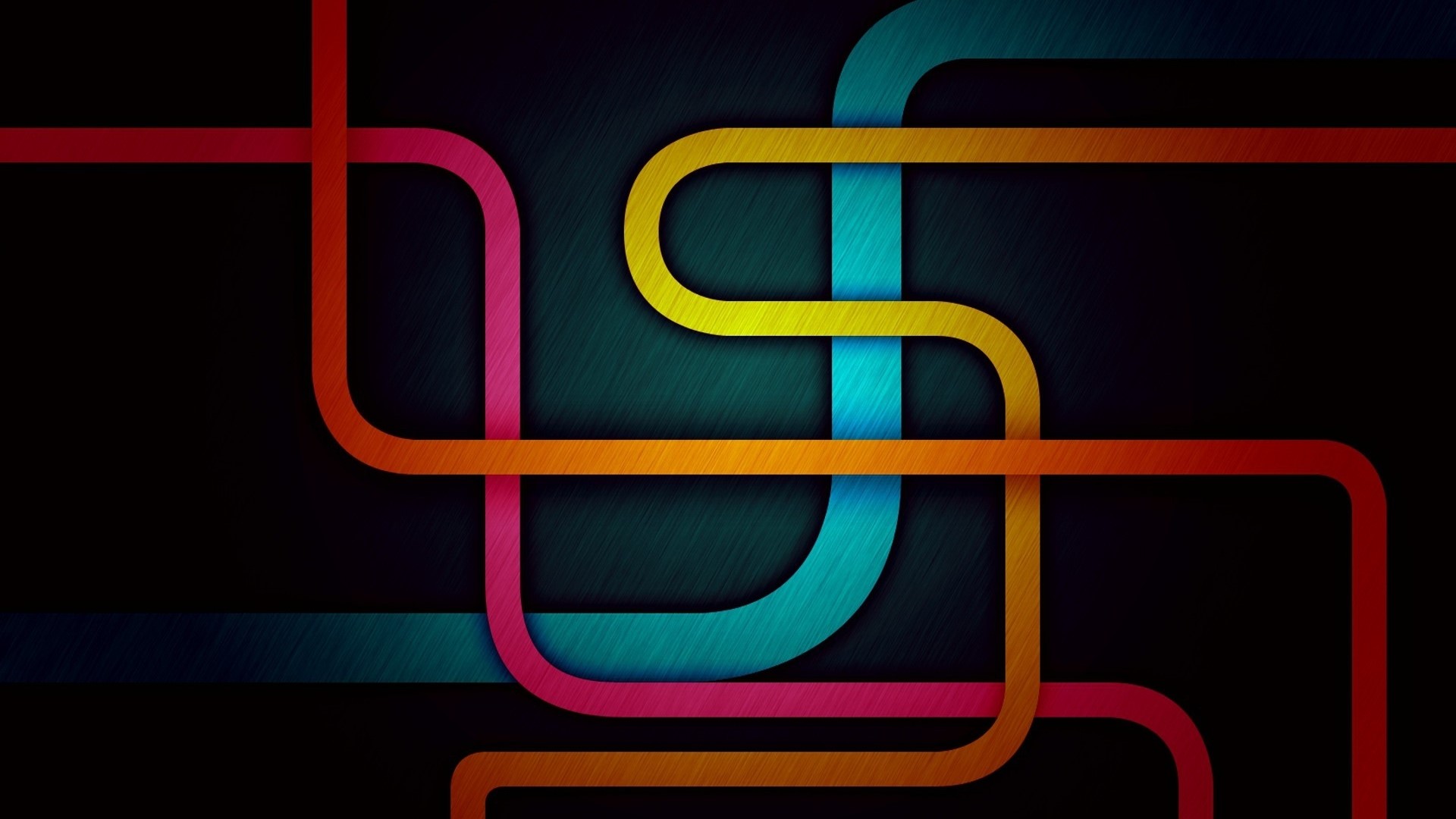 Abstract colorful lines on dark background HD Wallpaper