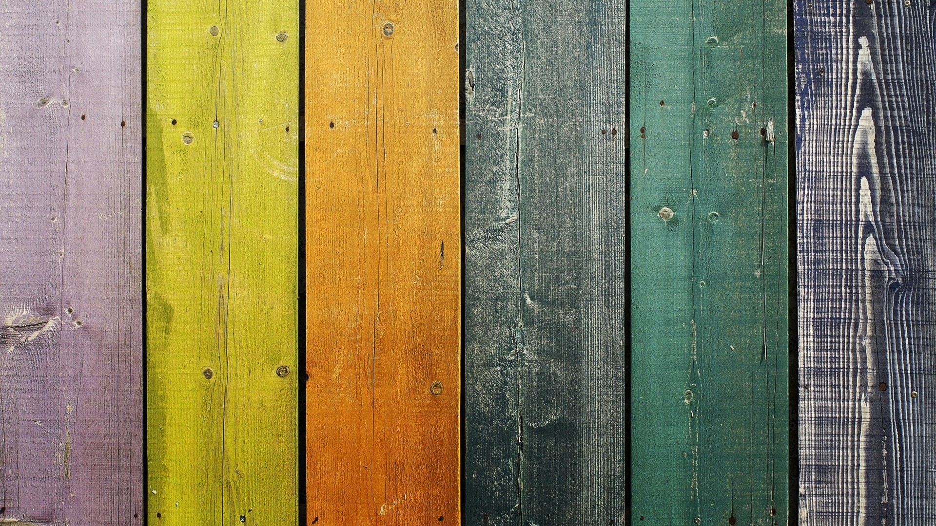 Multicolored wooden fence boards HD Wallpaper