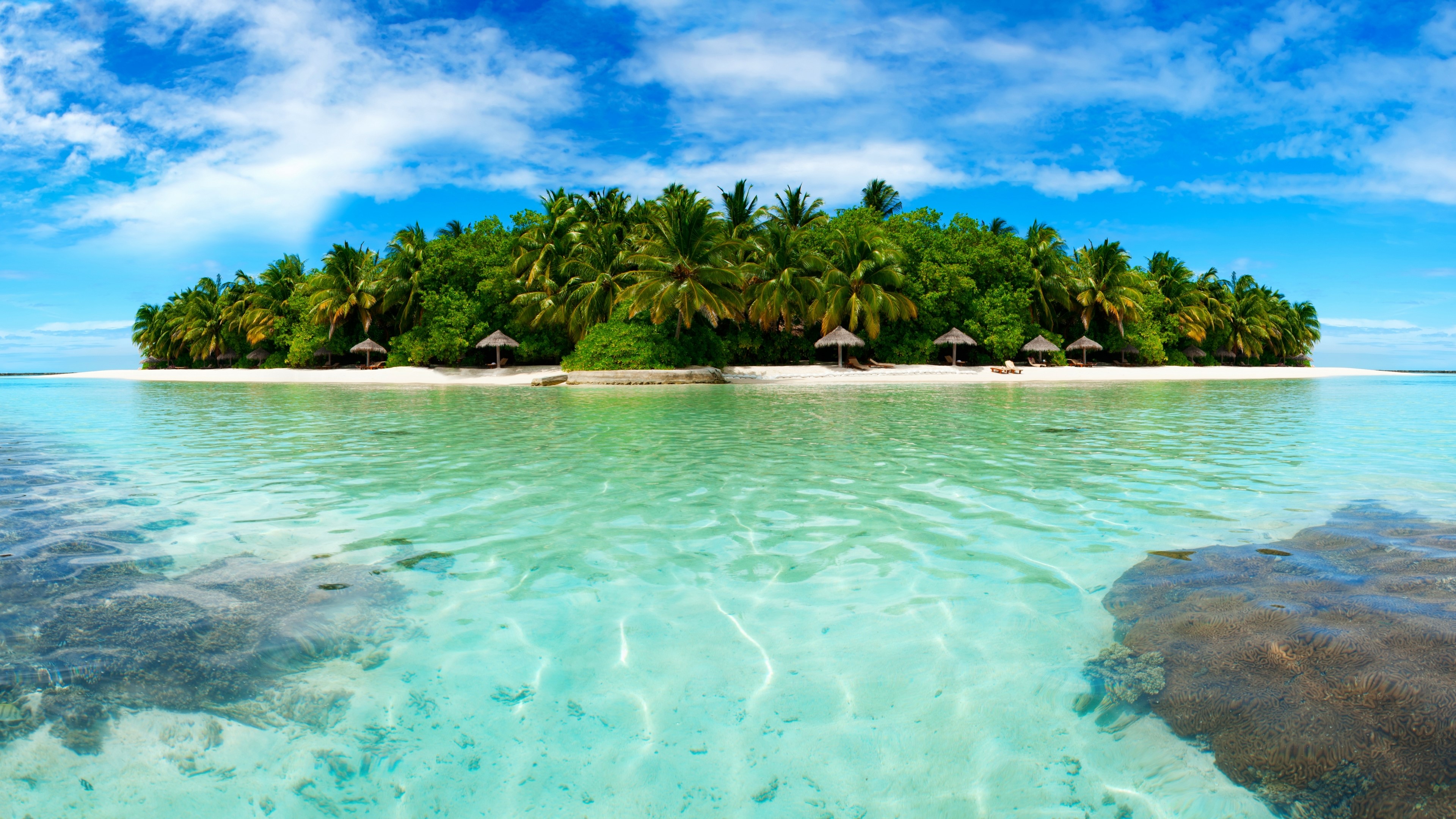 4K Island Paradise HD Wallpaper