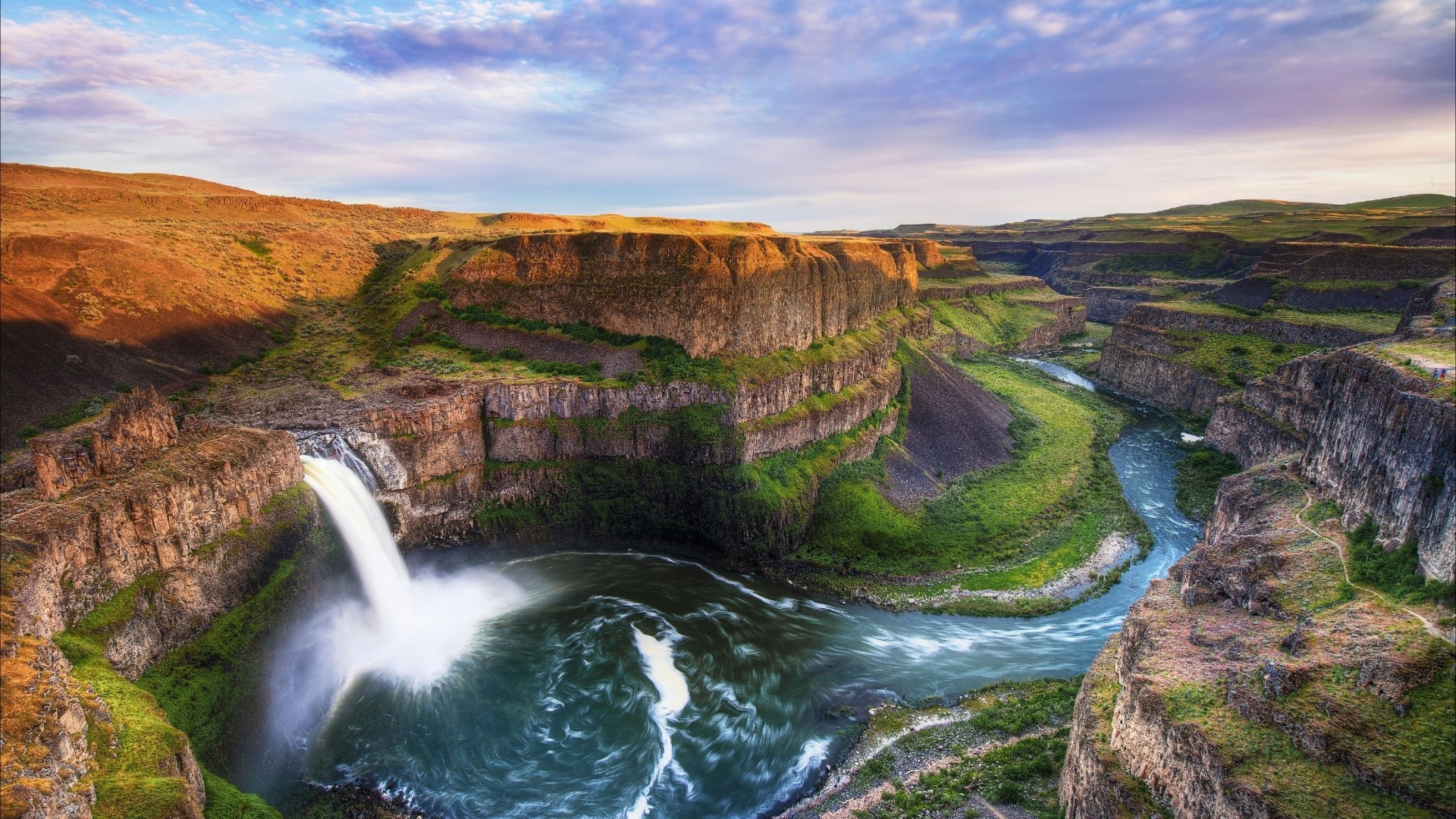 Palouse Falls State Park Waterfall HD Wallpaper
