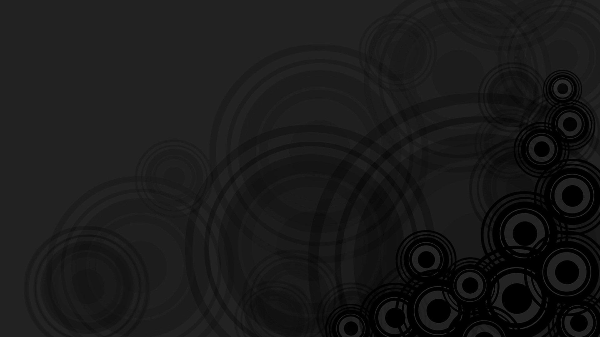 Black on Black Circles Abstract Design HD Wallpaper