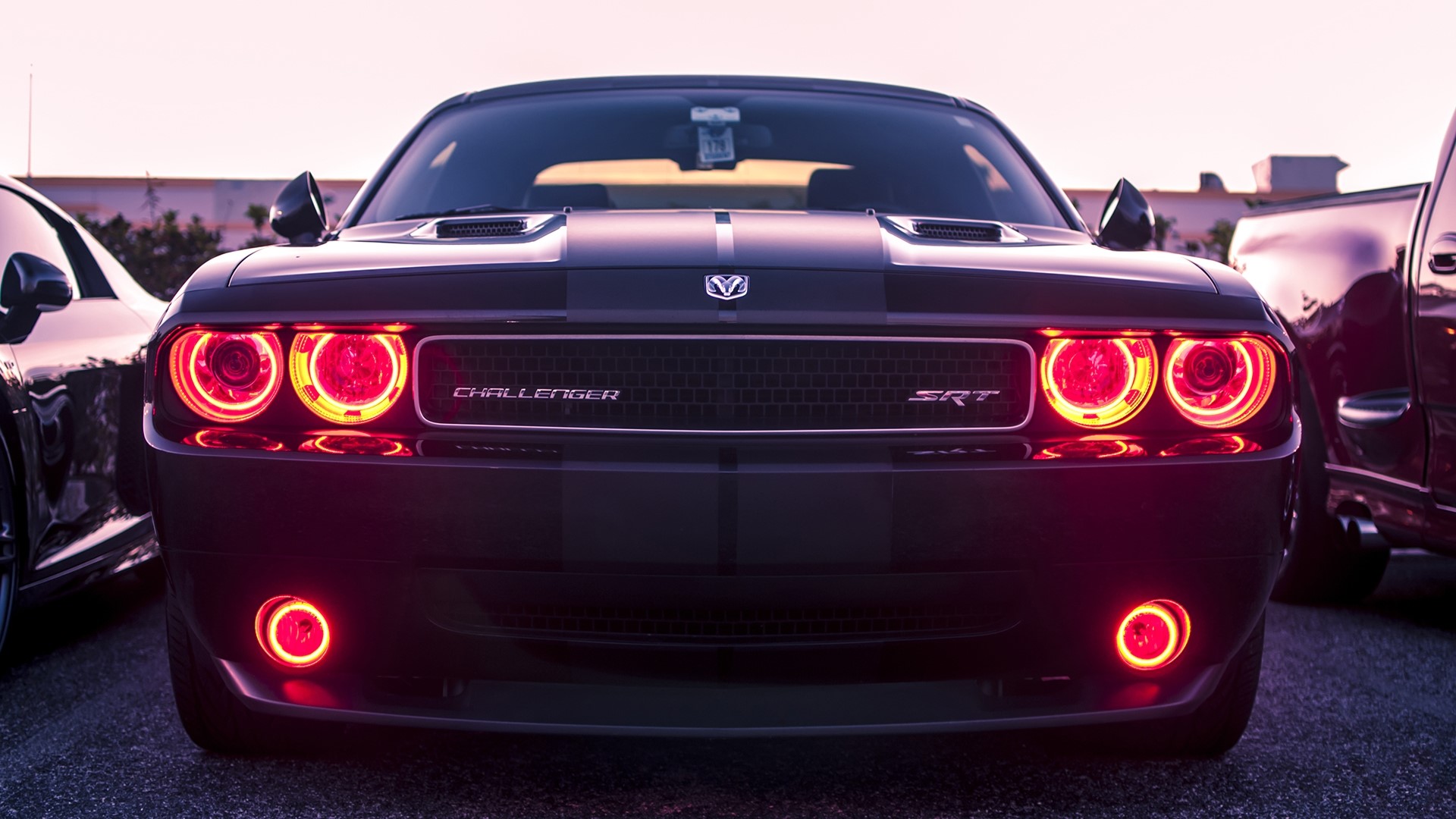 Dodge Challenger SRT8 front view HD Wallpaper