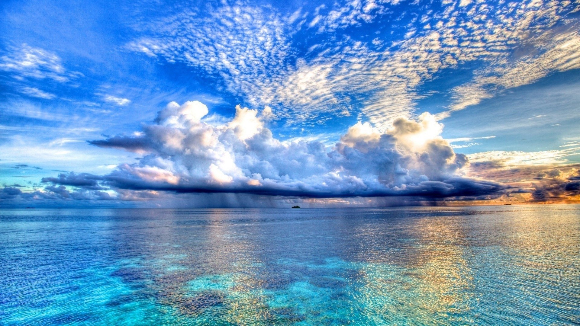 Blue Planet Ocean and Sky HD Wallpaper