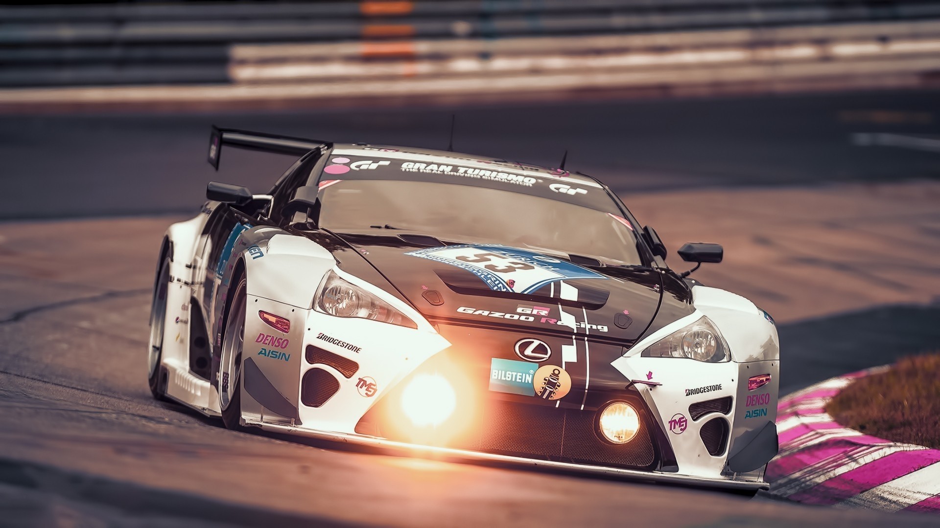 Lexus GR GT3 race car on track HD Wallpaper