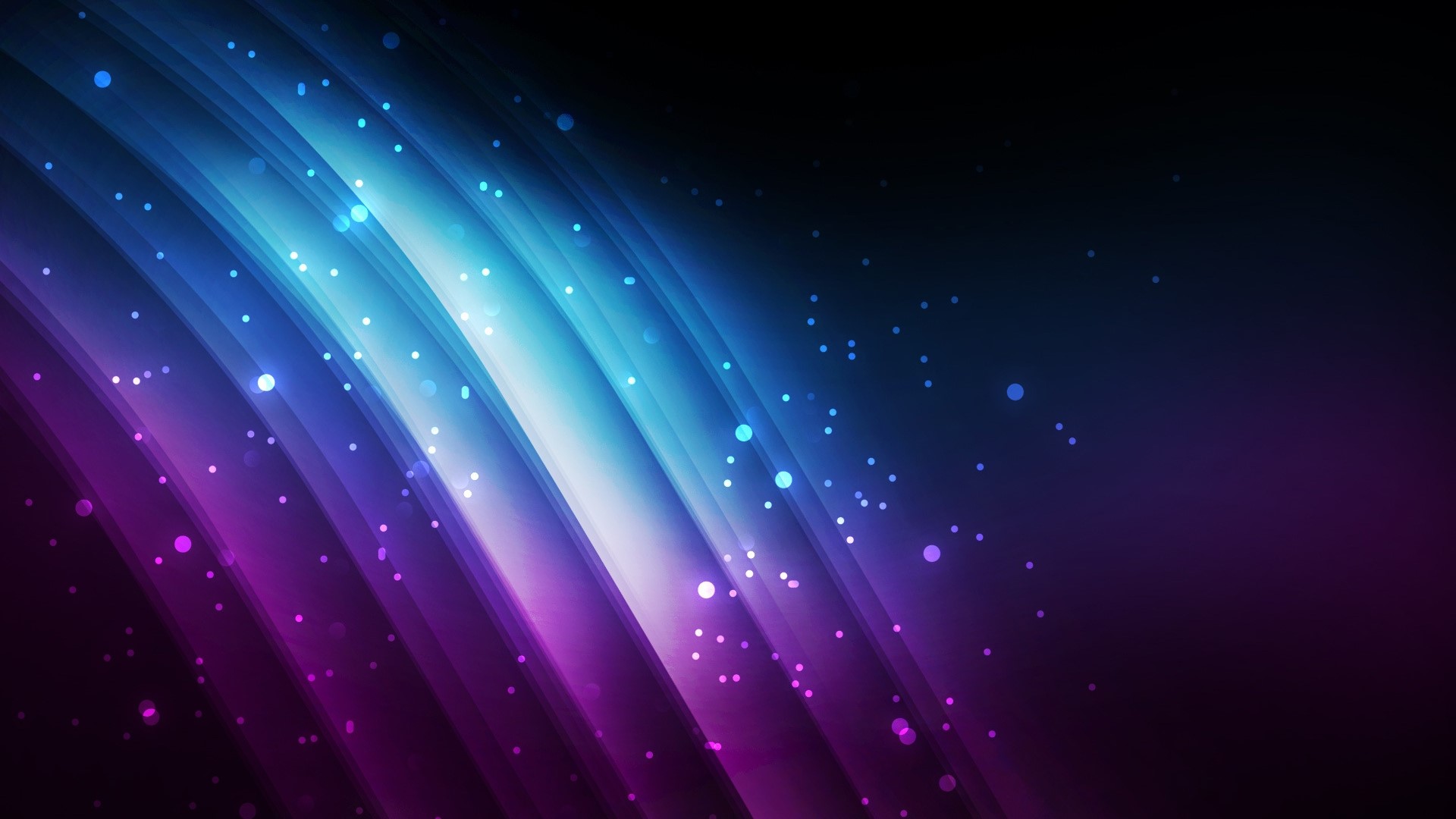 Blue and Purple Streaks with Bokeh HD Wallpaper