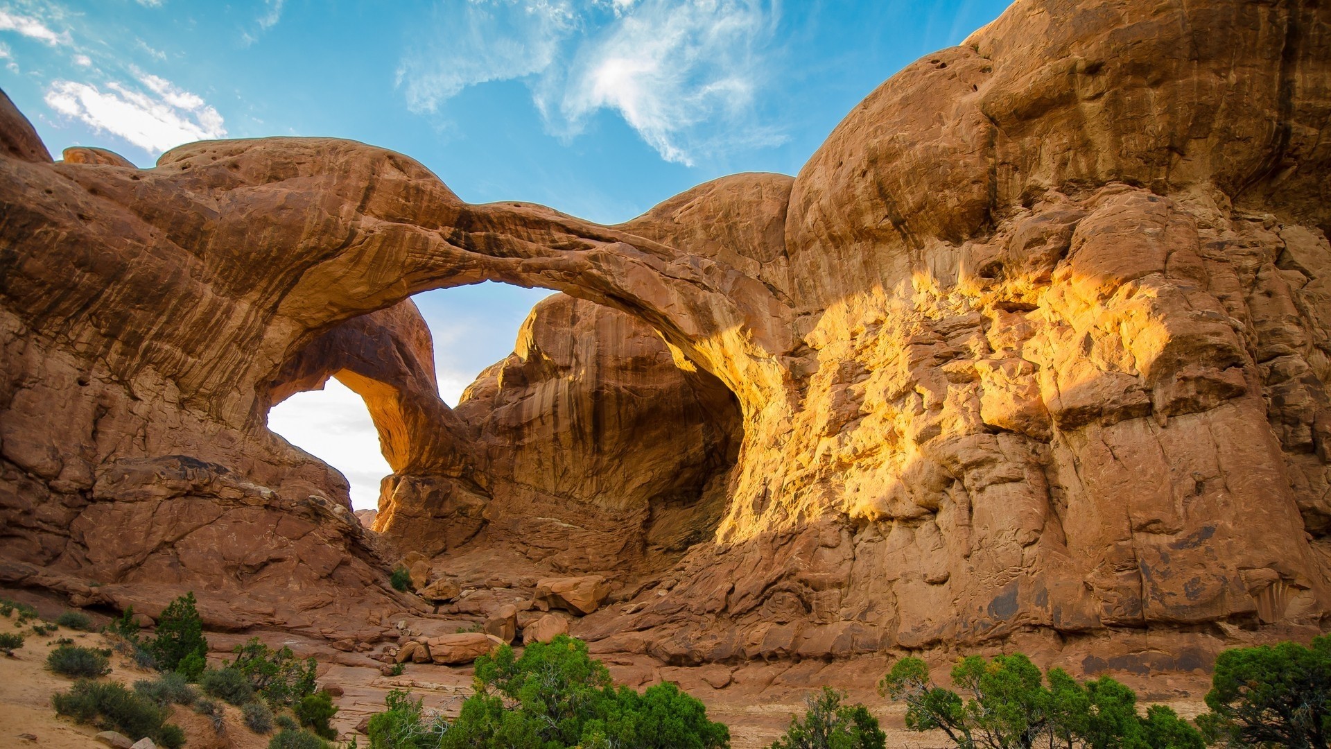 Double Arch in Arches National Park, Utah HD Wallpaper