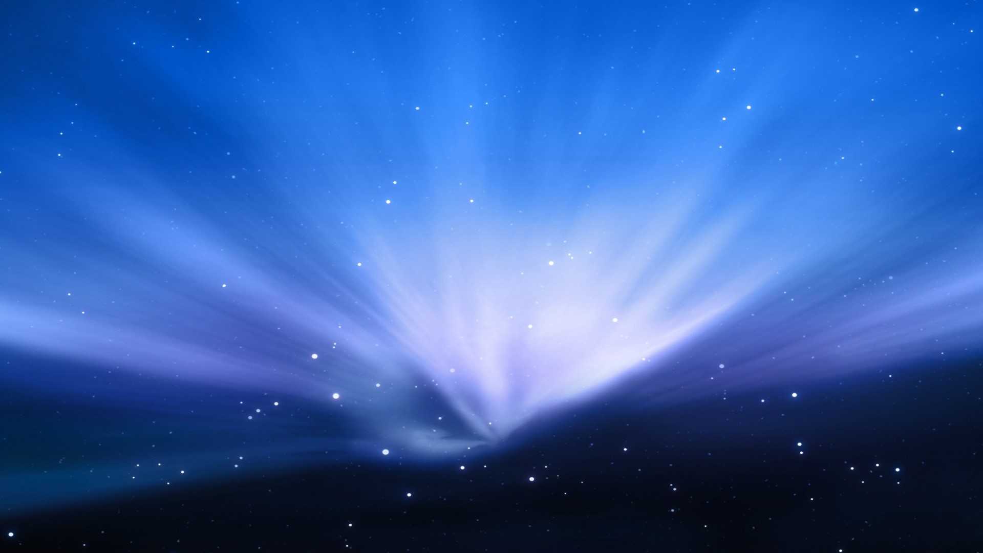 Blue Aurora with Stars HD Wallpaper