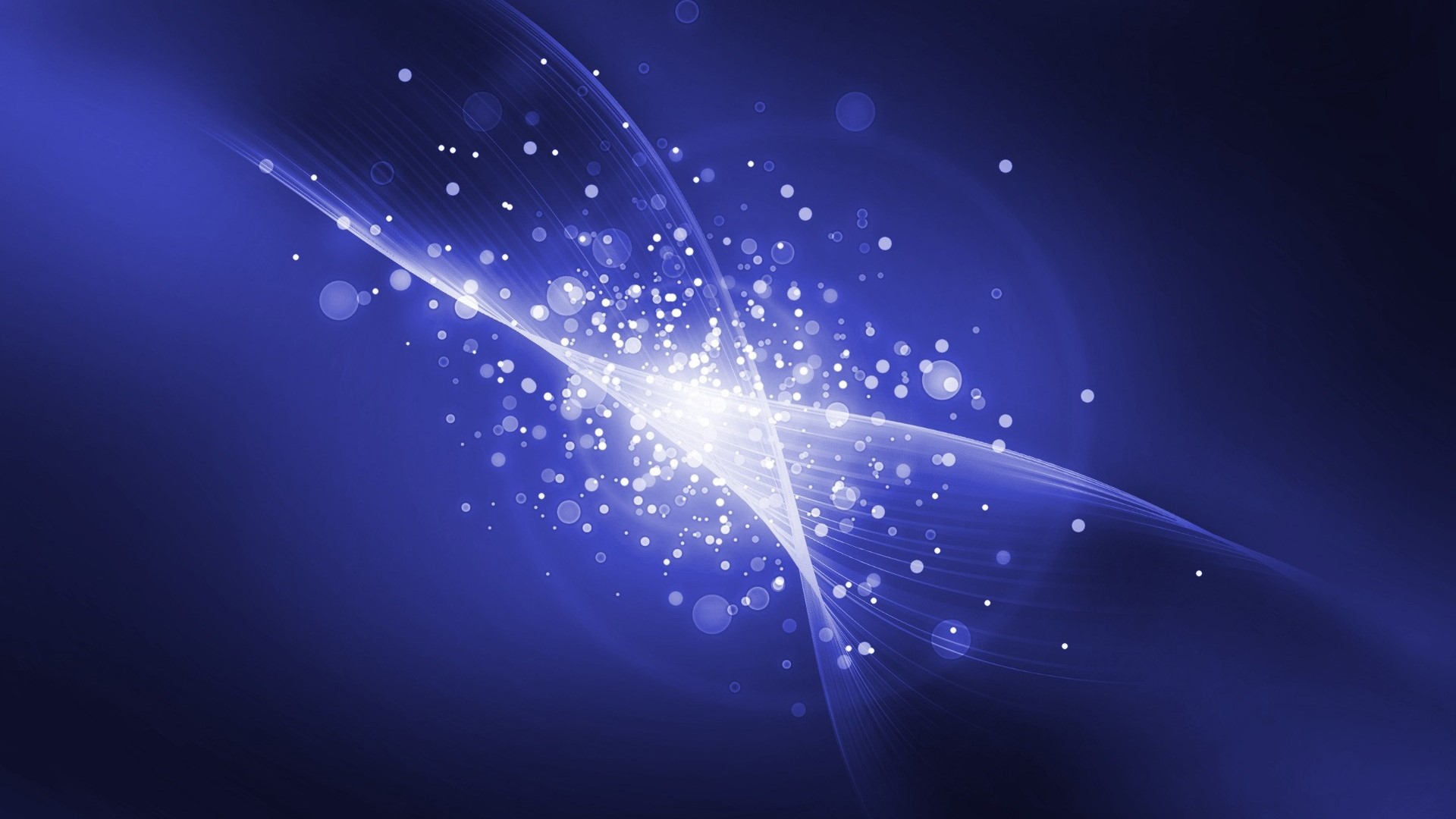 Abstract Blue Burst with Light Streaks and Particles HD Wallpaper