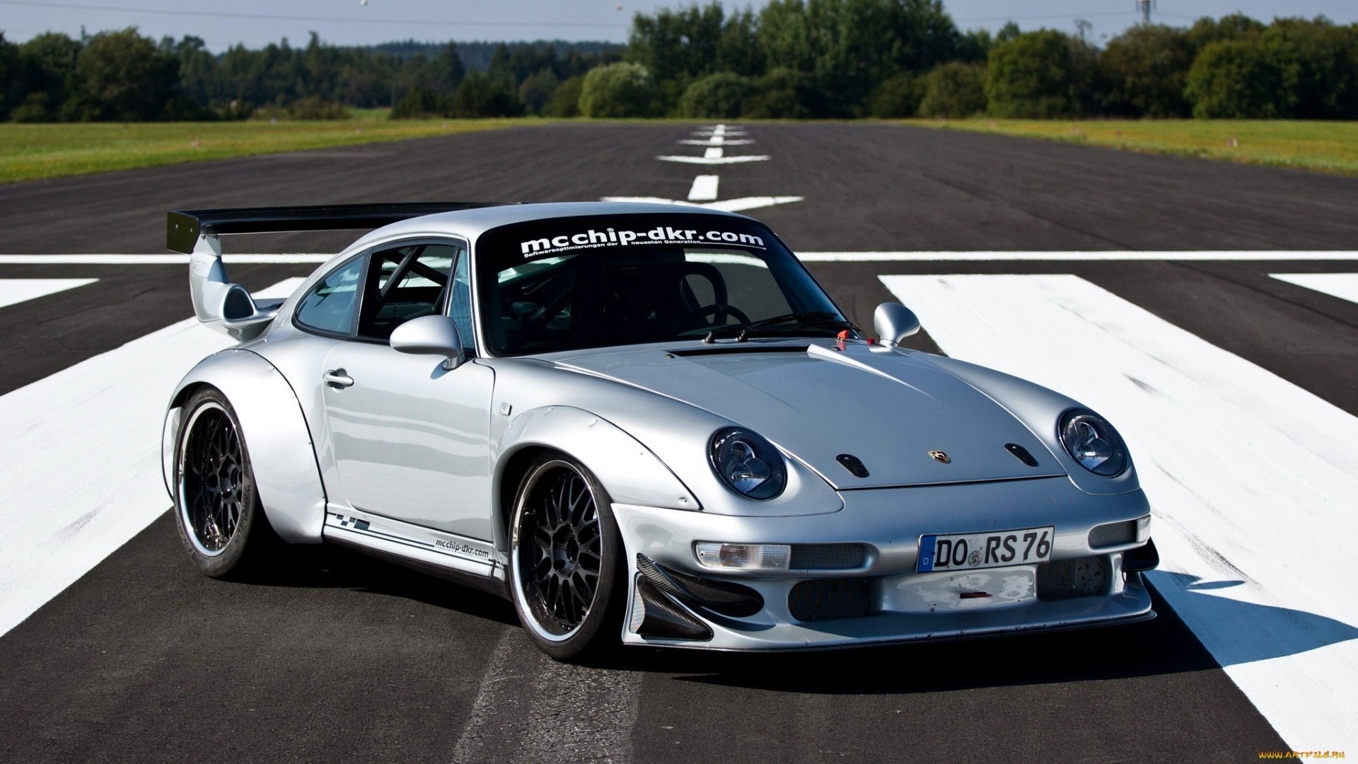 Silver Porsche 911 Carrera Supercar on Racetrack HD Wallpaper