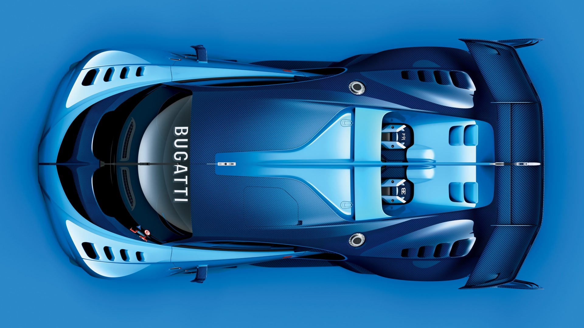 Bugatti Vision Gran Turismo Concept car, top view HD Wallpaper