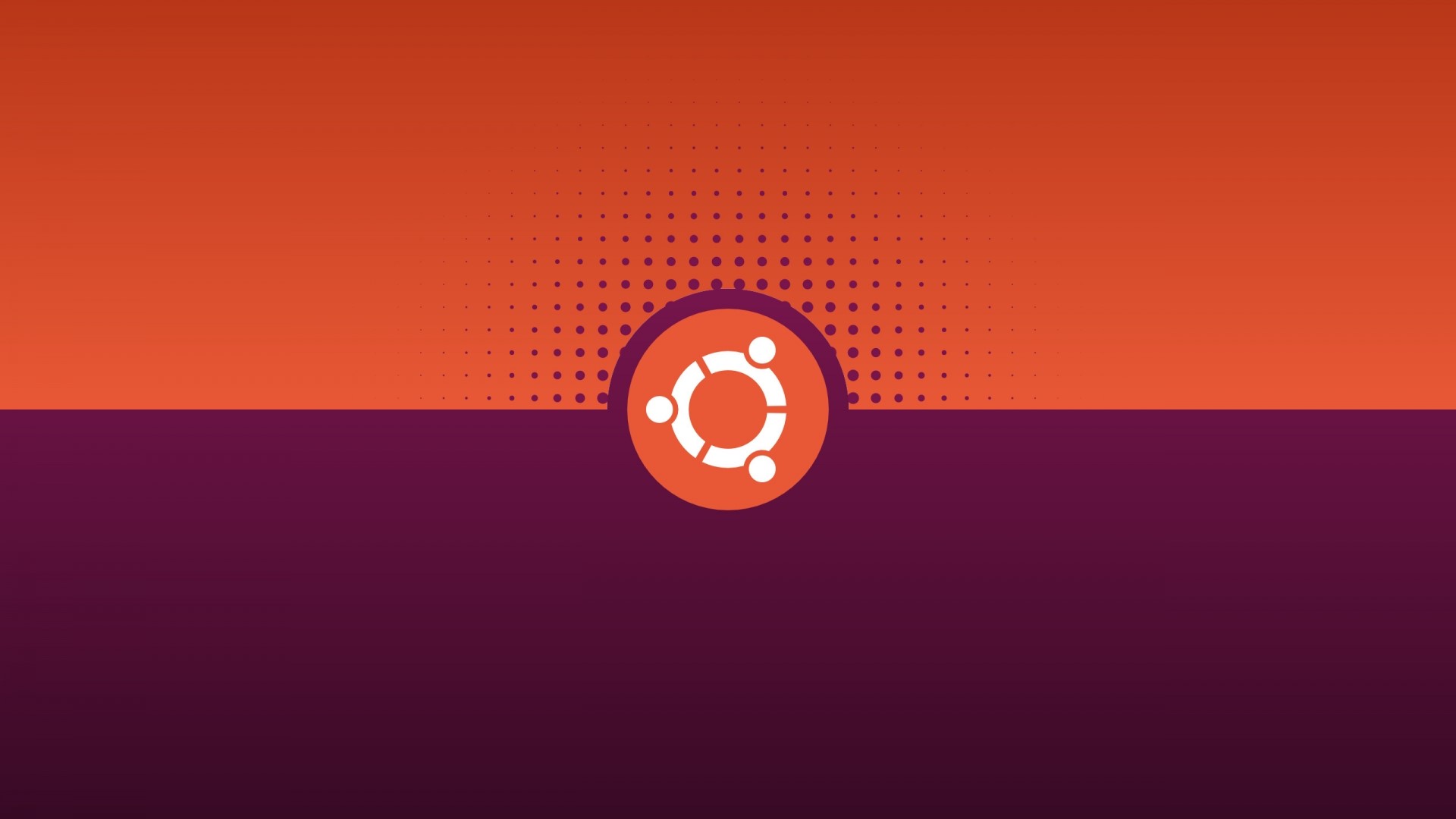 Ubuntu Logo Minimalist Orange and Purple HD Wallpaper