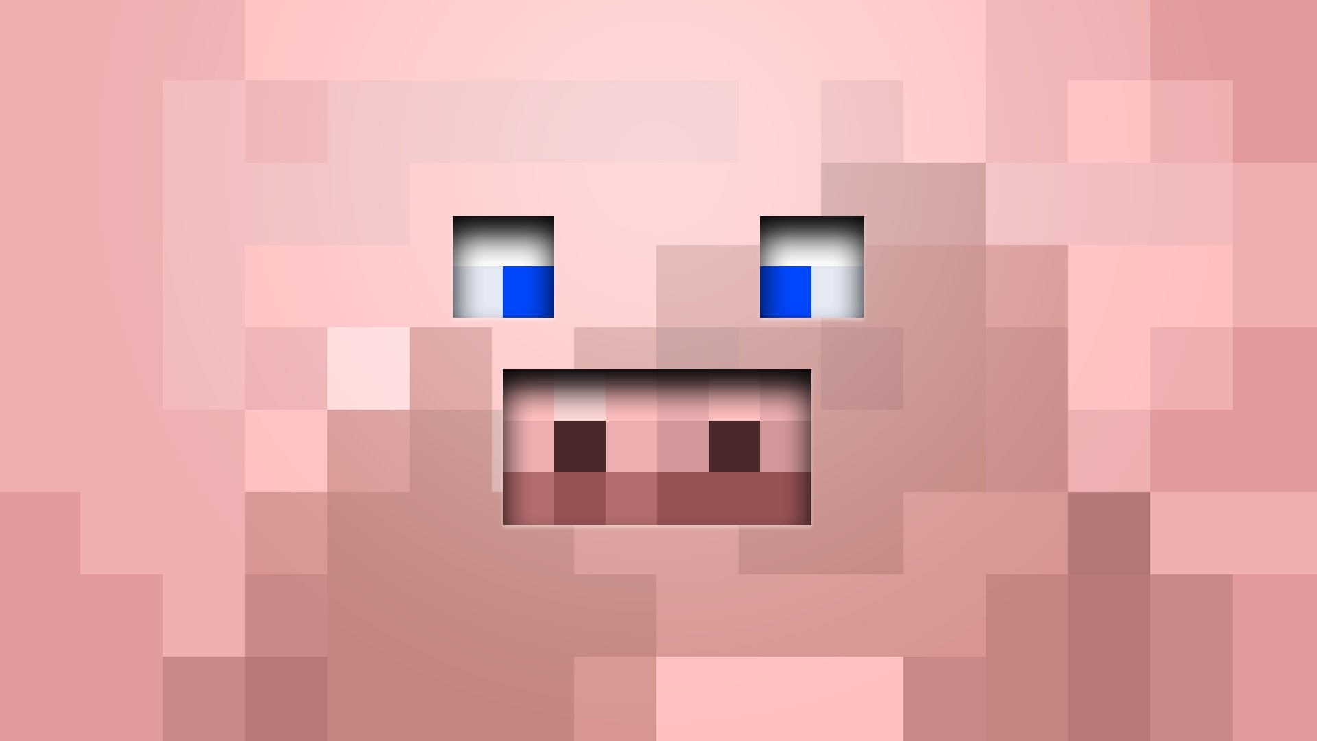 Minecraft Pink Pig Face HD Wallpaper