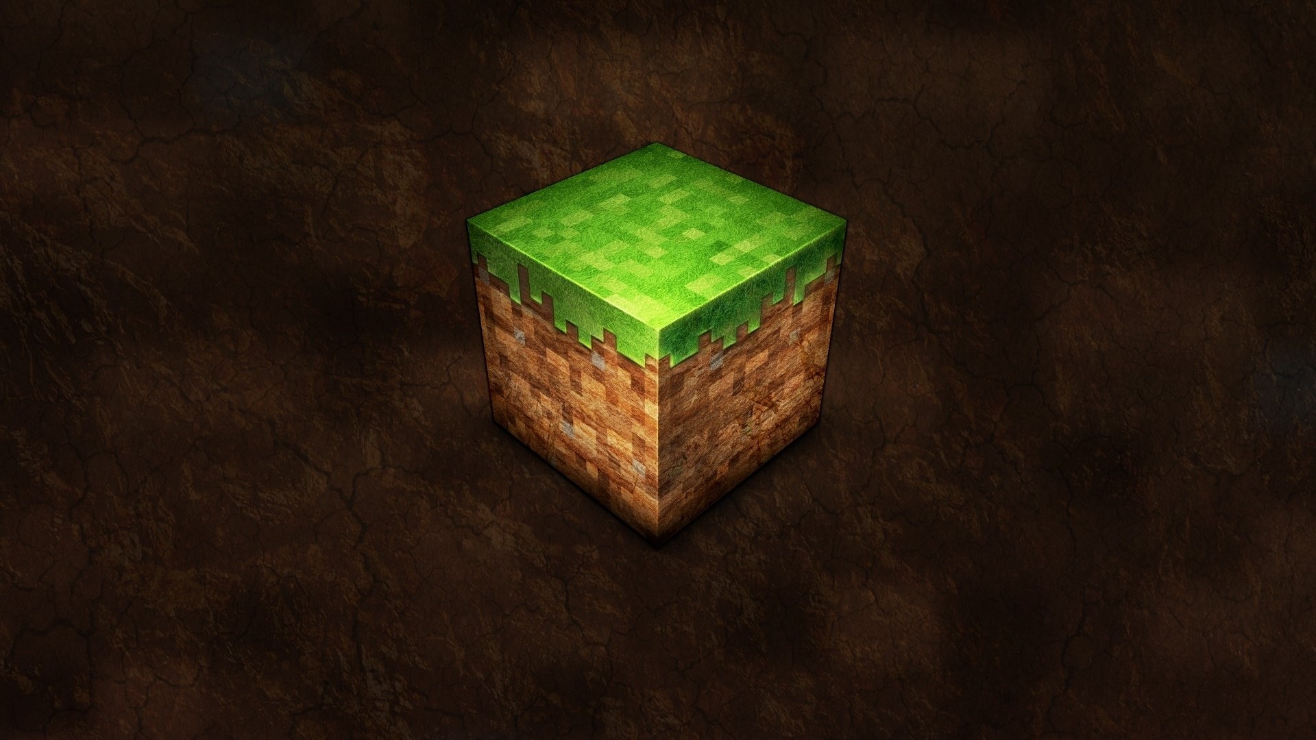 Grass block from Minecraft HD Wallpaper