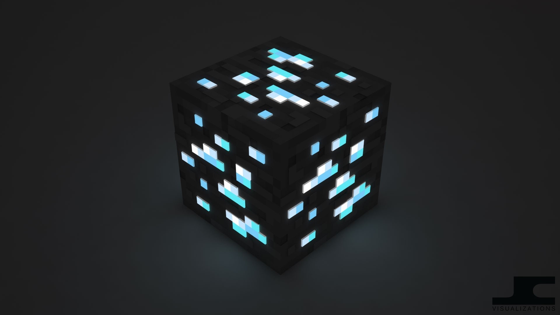 Minecraft Diamond Ore Block HD Wallpaper