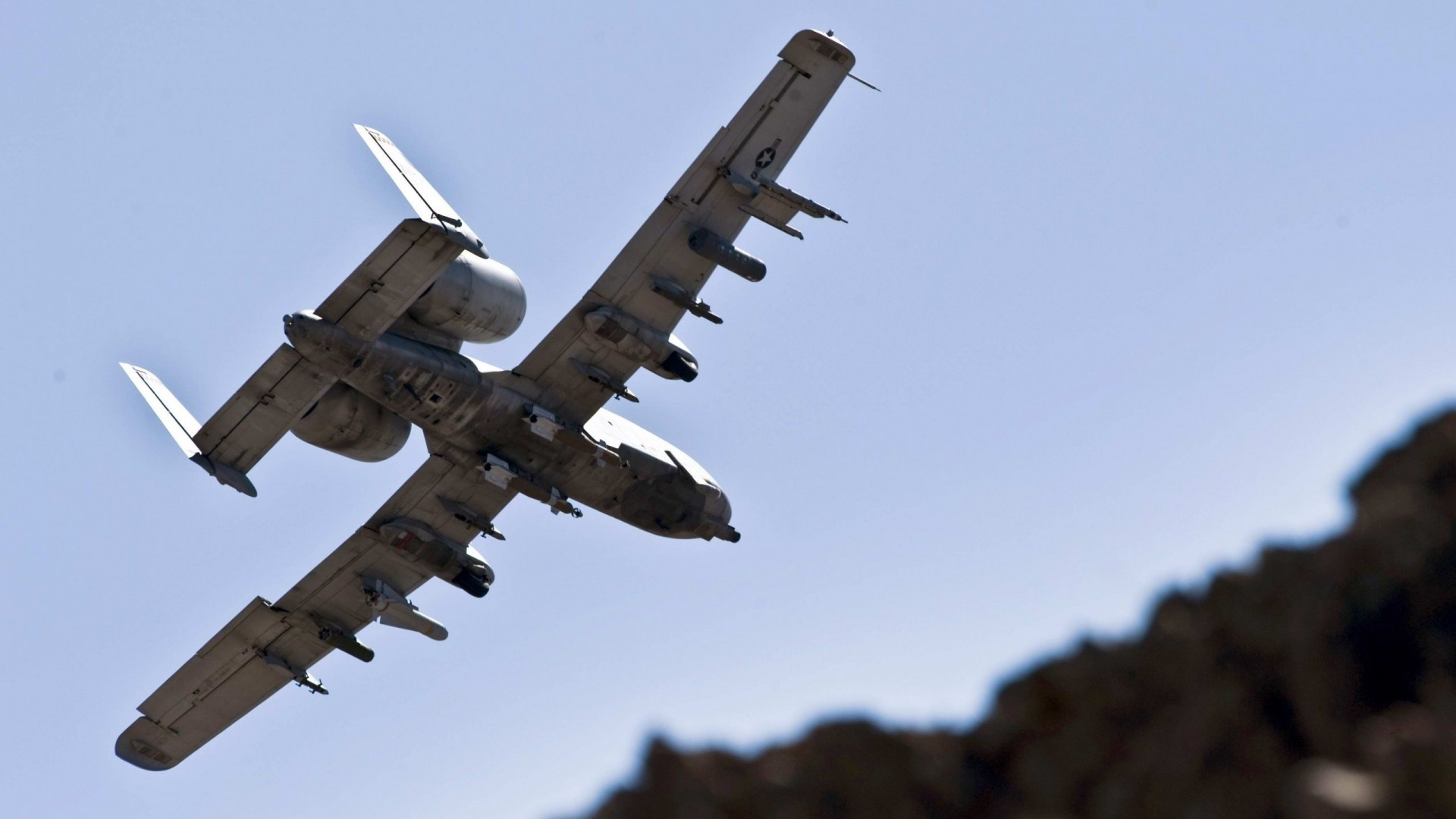 A-10 Thunderbolt II aircraft in flight HD Wallpaper