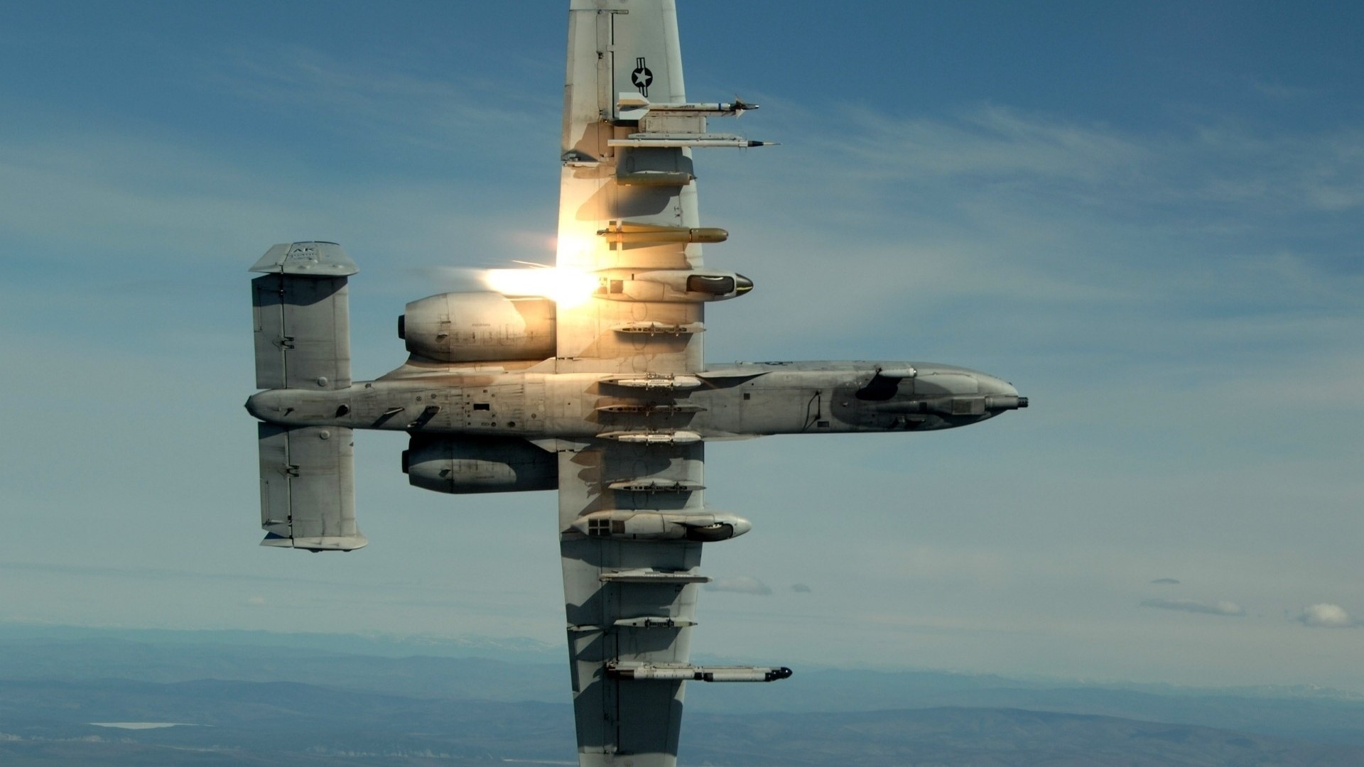 A-10 Thunderbolt II aircraft in flight HD Wallpaper