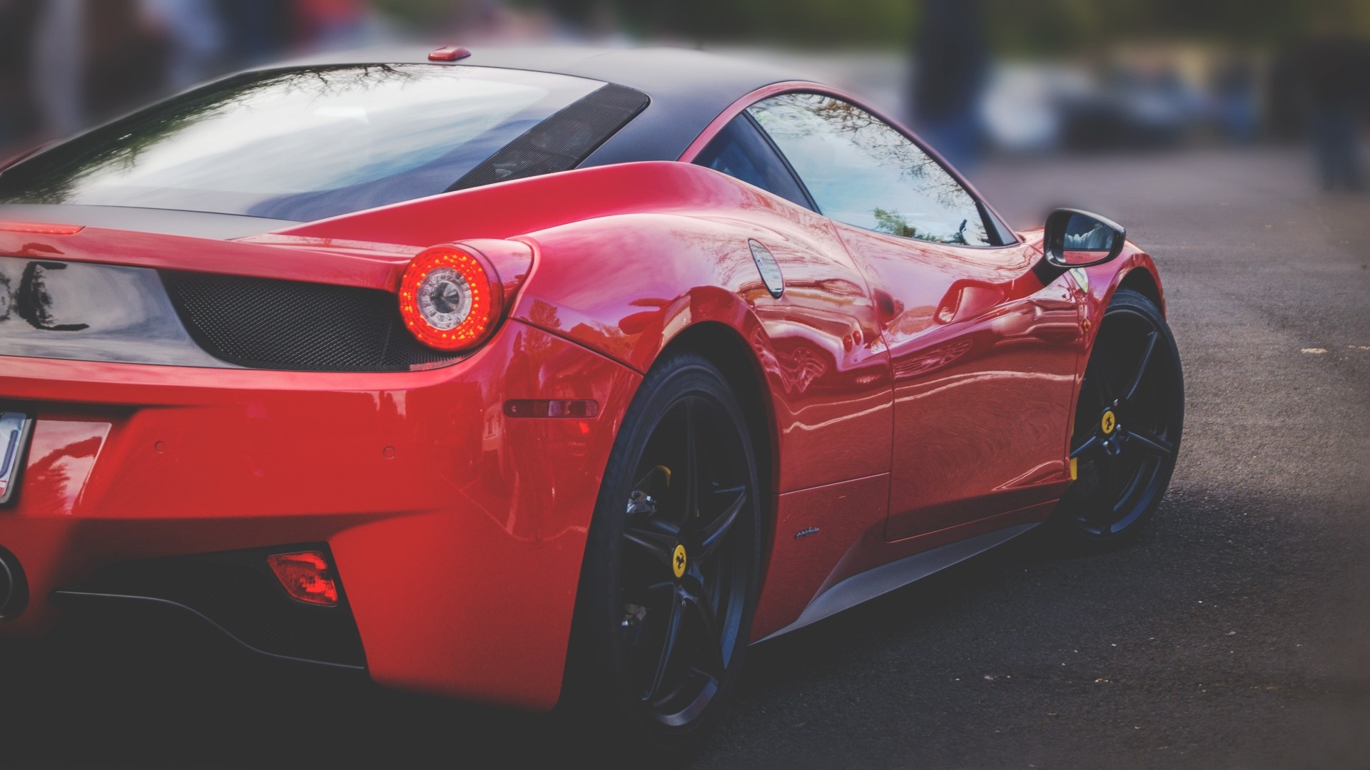 Red Ferrari sports car HD Wallpaper