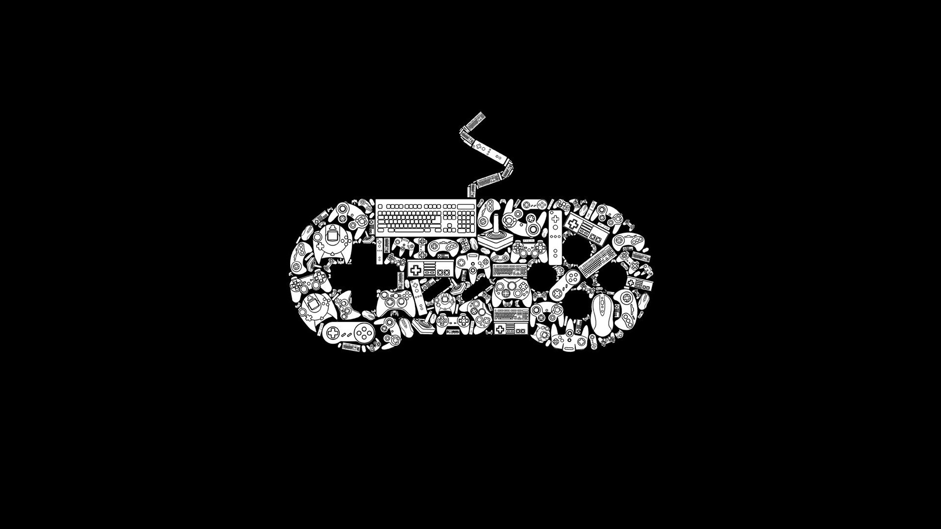 Video game controller made of gaming equipment HD Wallpaper
