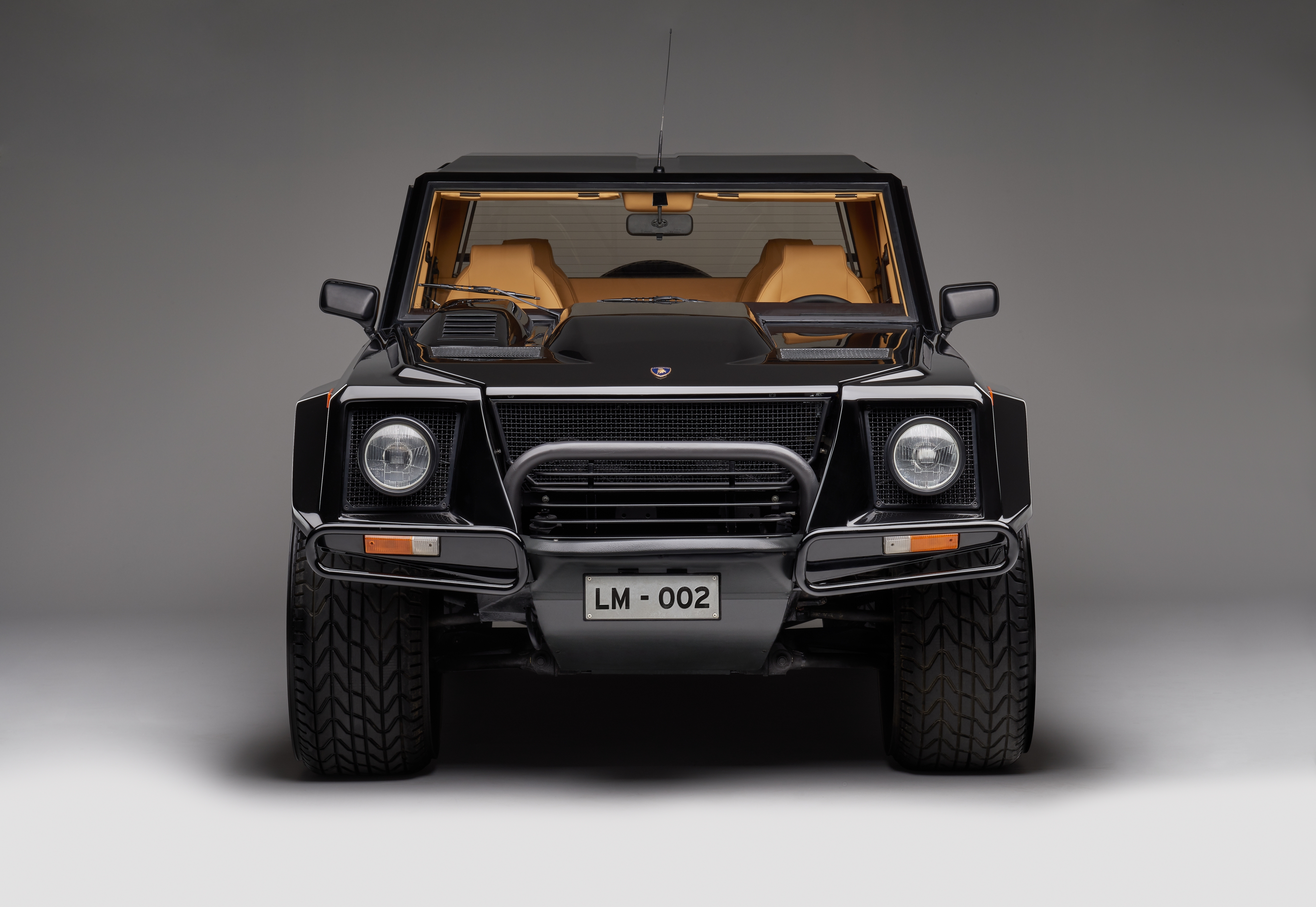 Black Lamborghini LM002 SUV HD Wallpaper
