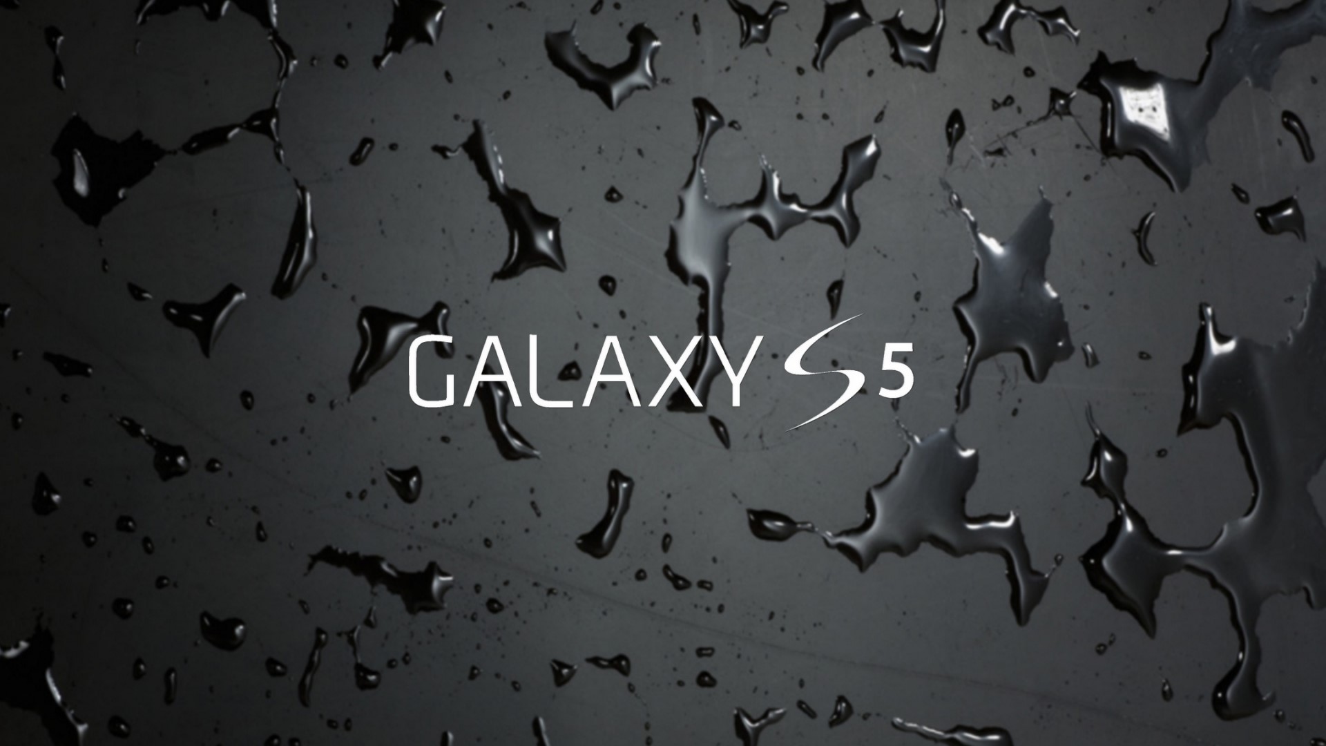 Galaxy S5 logo with water droplets HD Wallpaper