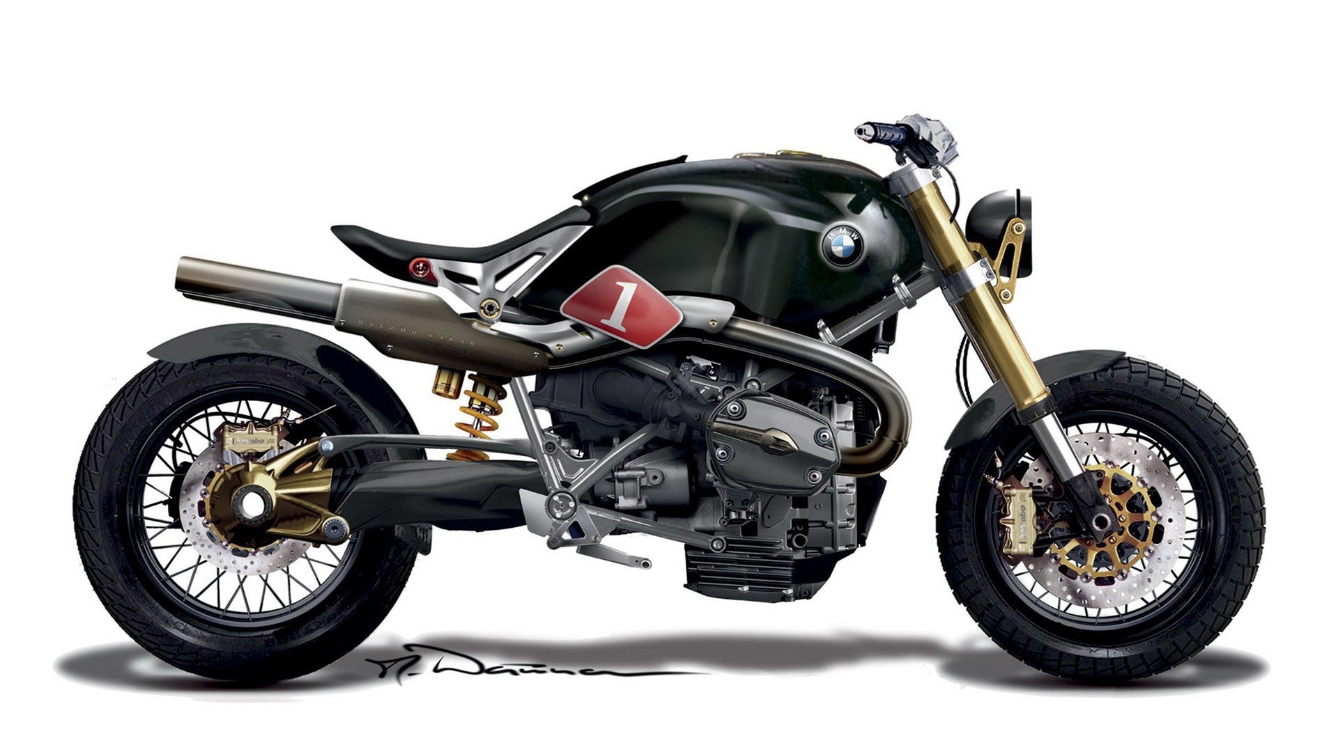 BMW R nineT custom motorcycle HD Wallpaper
