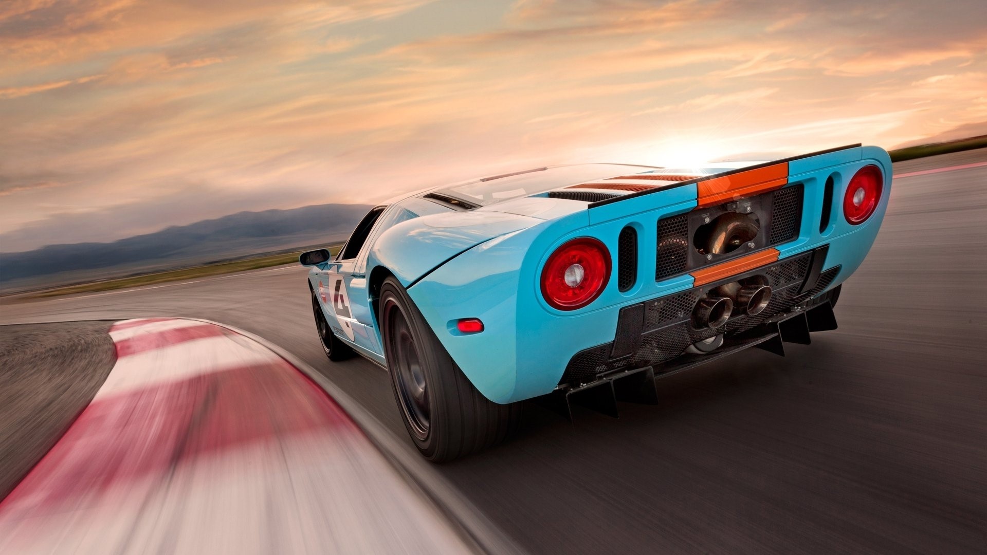 Ford GT race car on track HD Wallpaper