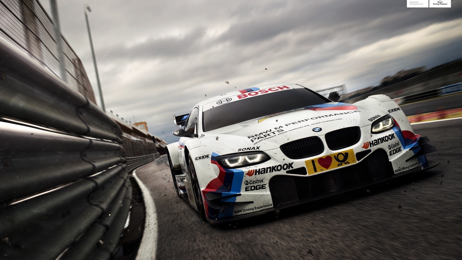 BMW M Performance Parts Racing Car on Track HD Wallpaper