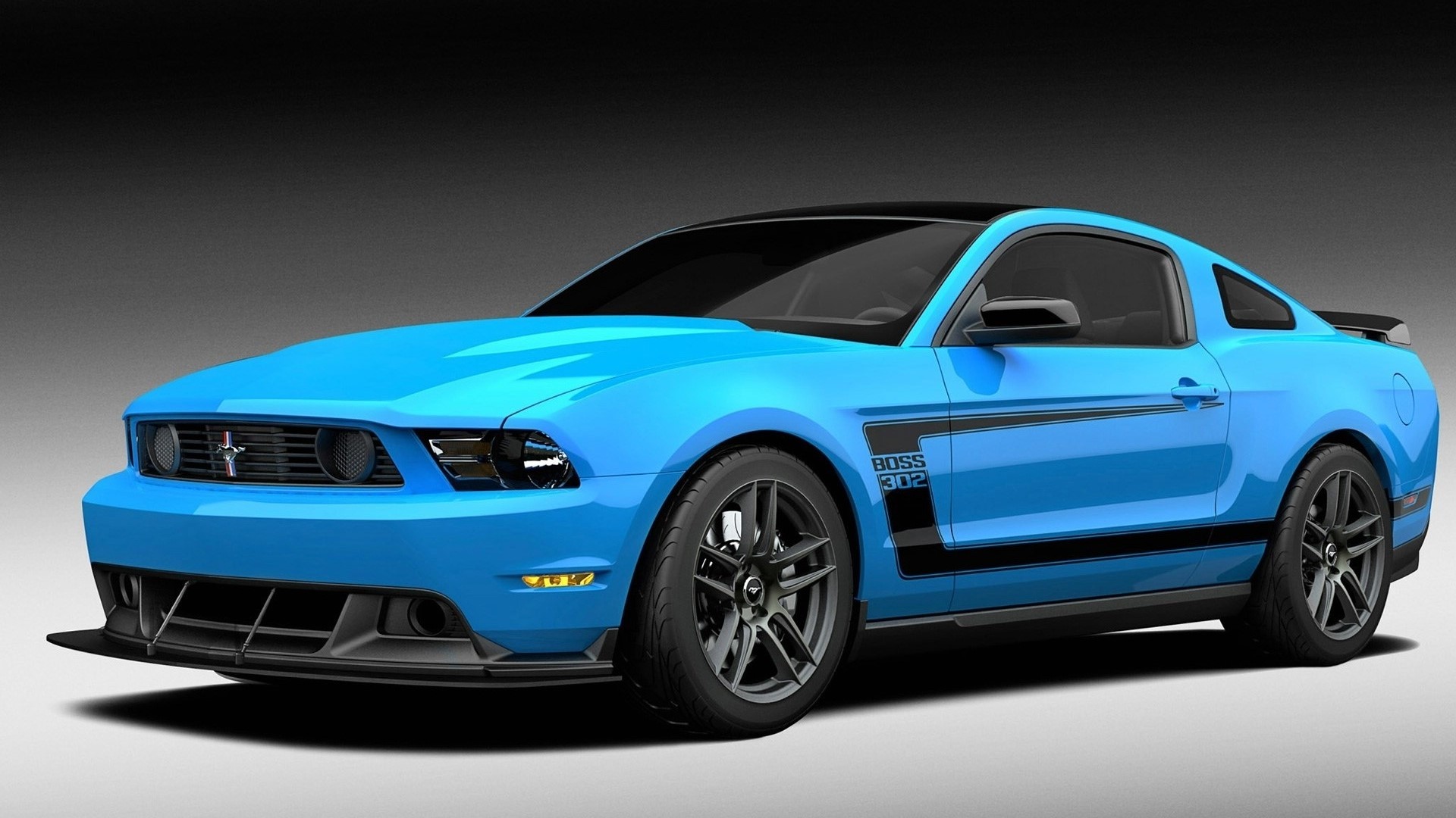 Blue Ford Mustang Boss 302 HD Wallpaper