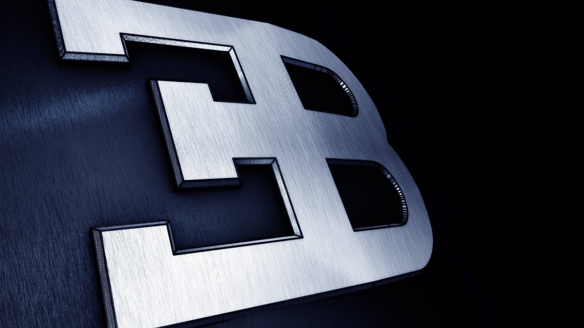 Bugatti logo on a dark background HD Wallpaper
