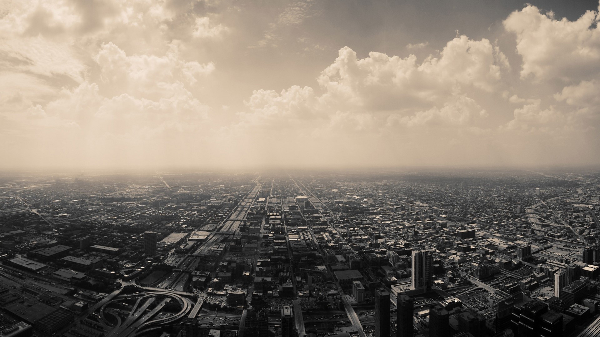 Panoramic Cityscape of Chicago HD Wallpaper