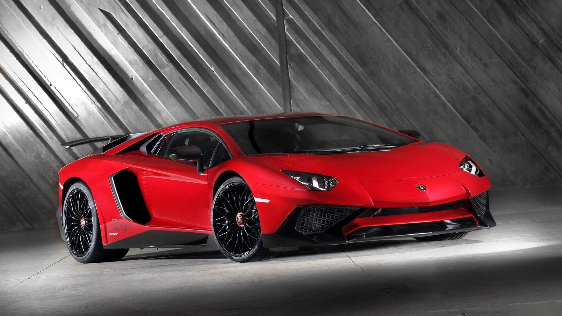 Red Lamborghini Aventador LP750-4 SV HD Wallpaper