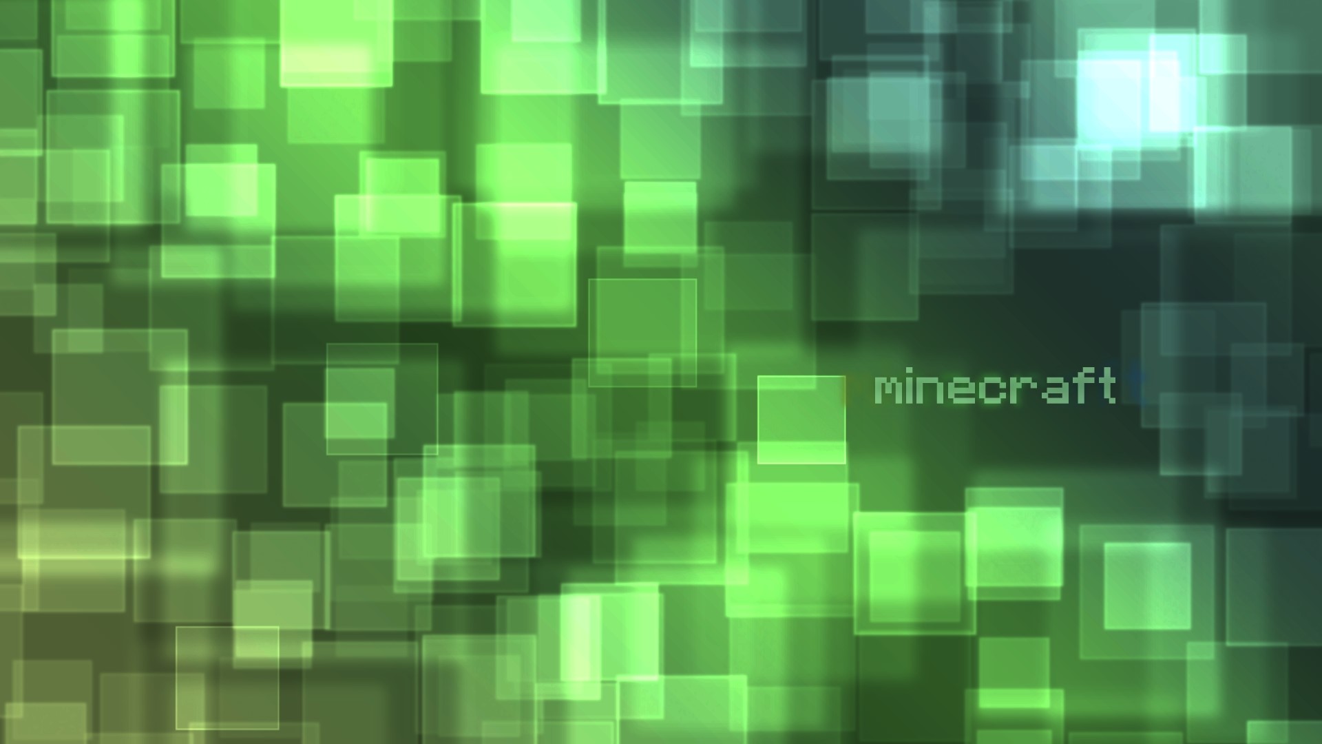 Minecraft abstract green squares HD Wallpaper