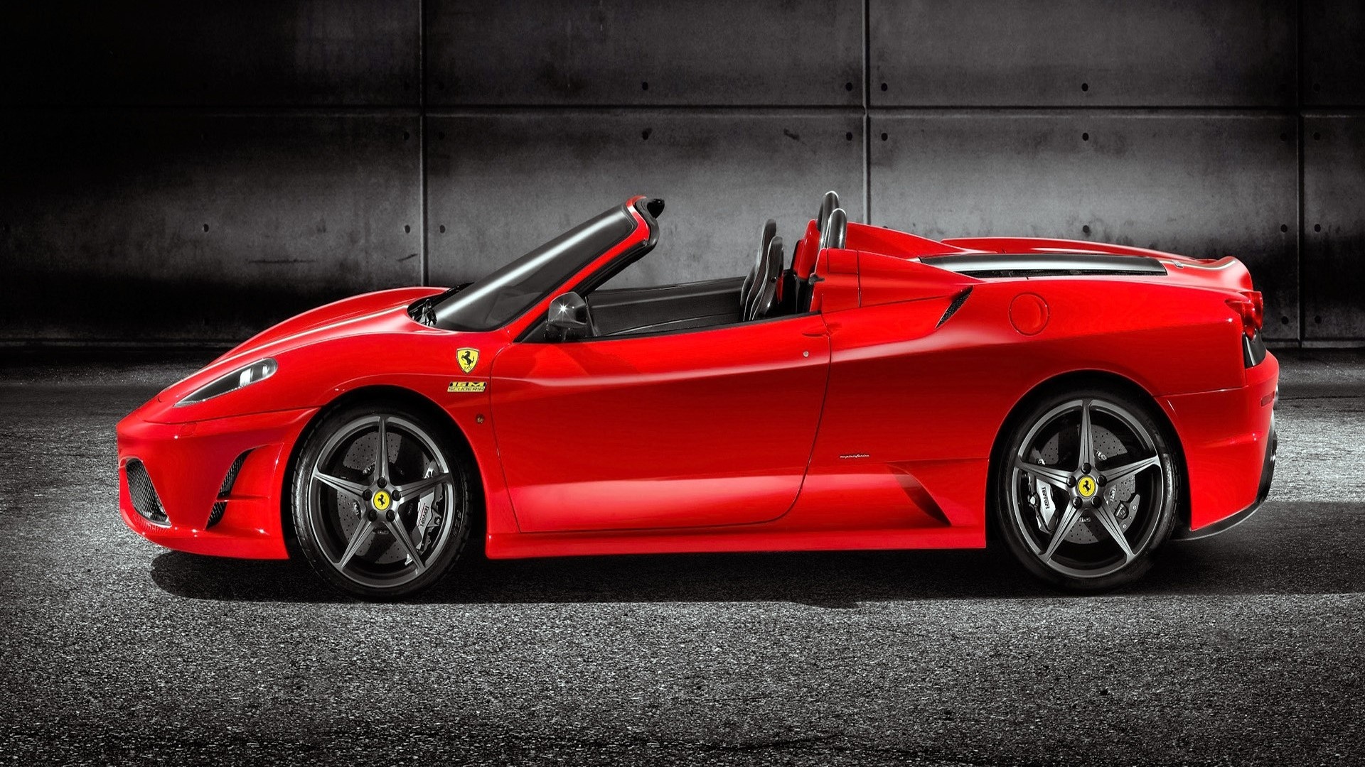 Red Ferrari Scuderia Spider HD Wallpaper