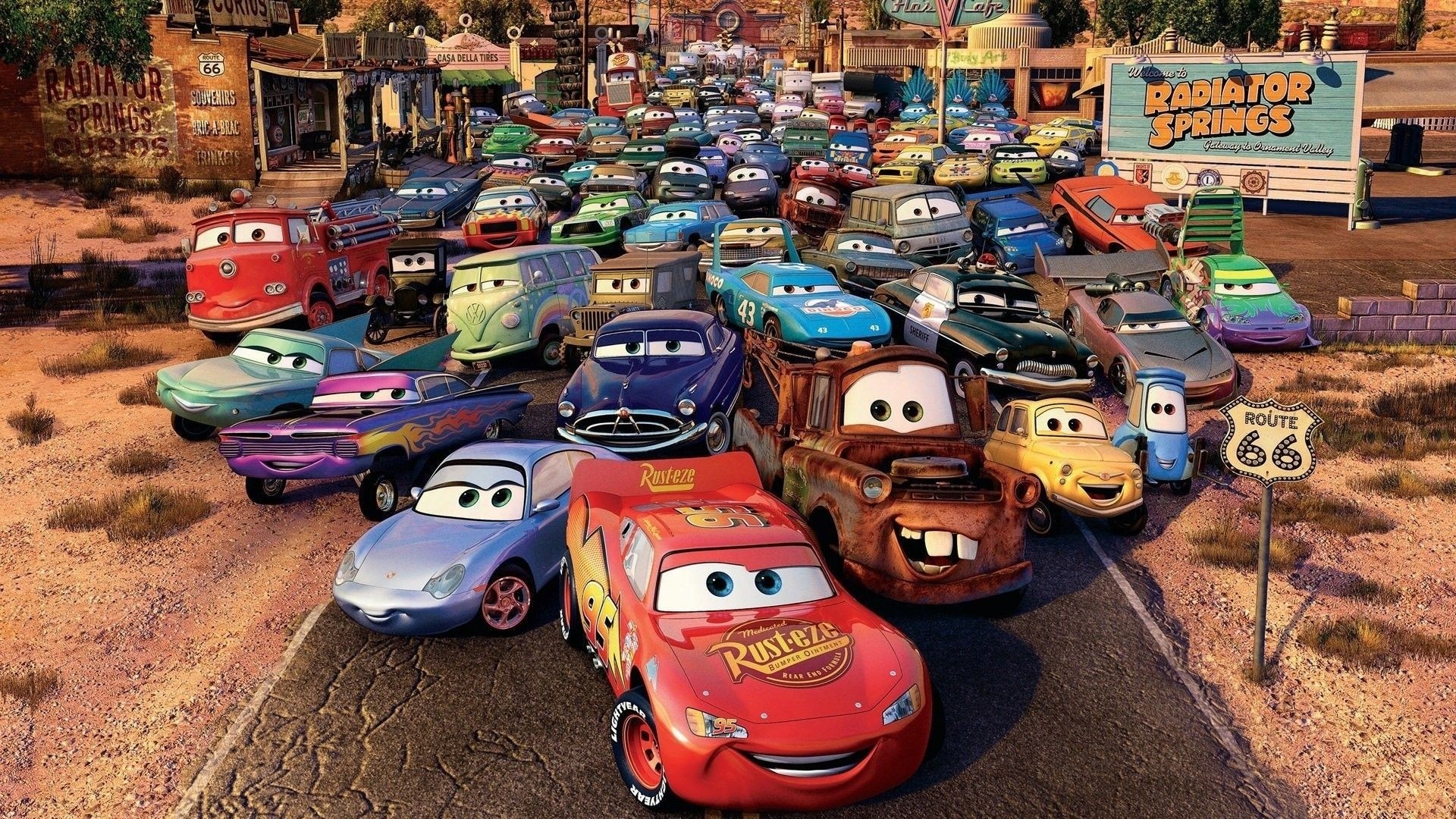 Cars Radiator Springs HD Wallpaper