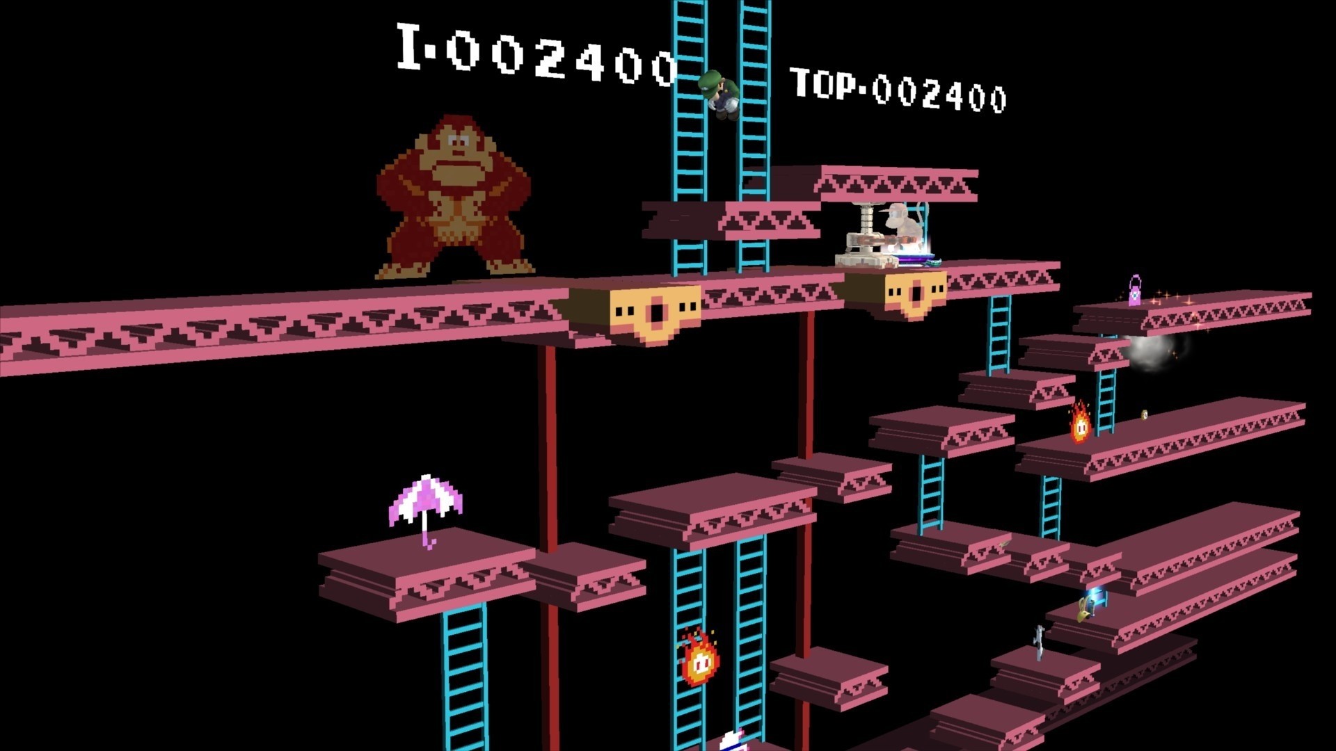Donkey Kong 3D game level with Donkey Kong HD Wallpaper