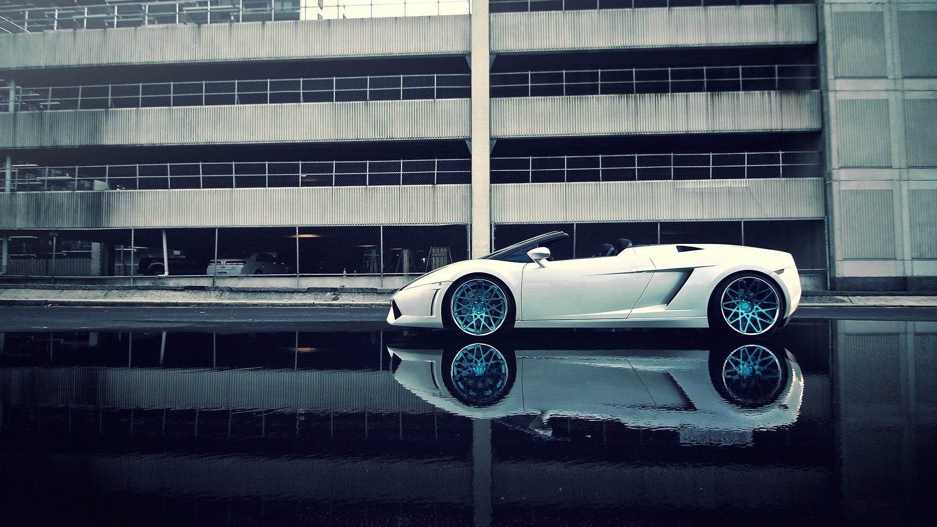 White Lamborghini Gallardo Spyder Convertible HD Wallpaper
