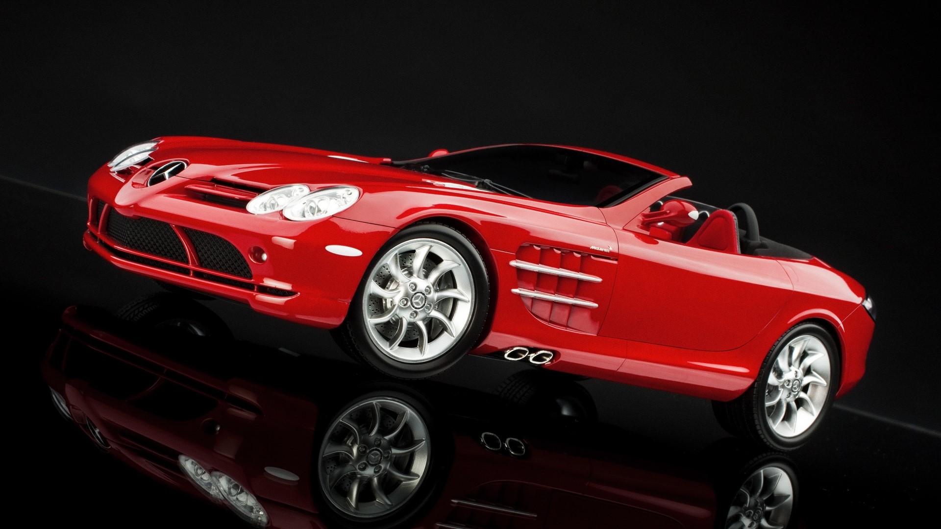 Red Mercedes-Benz SLR McLaren Roadster HD Wallpaper