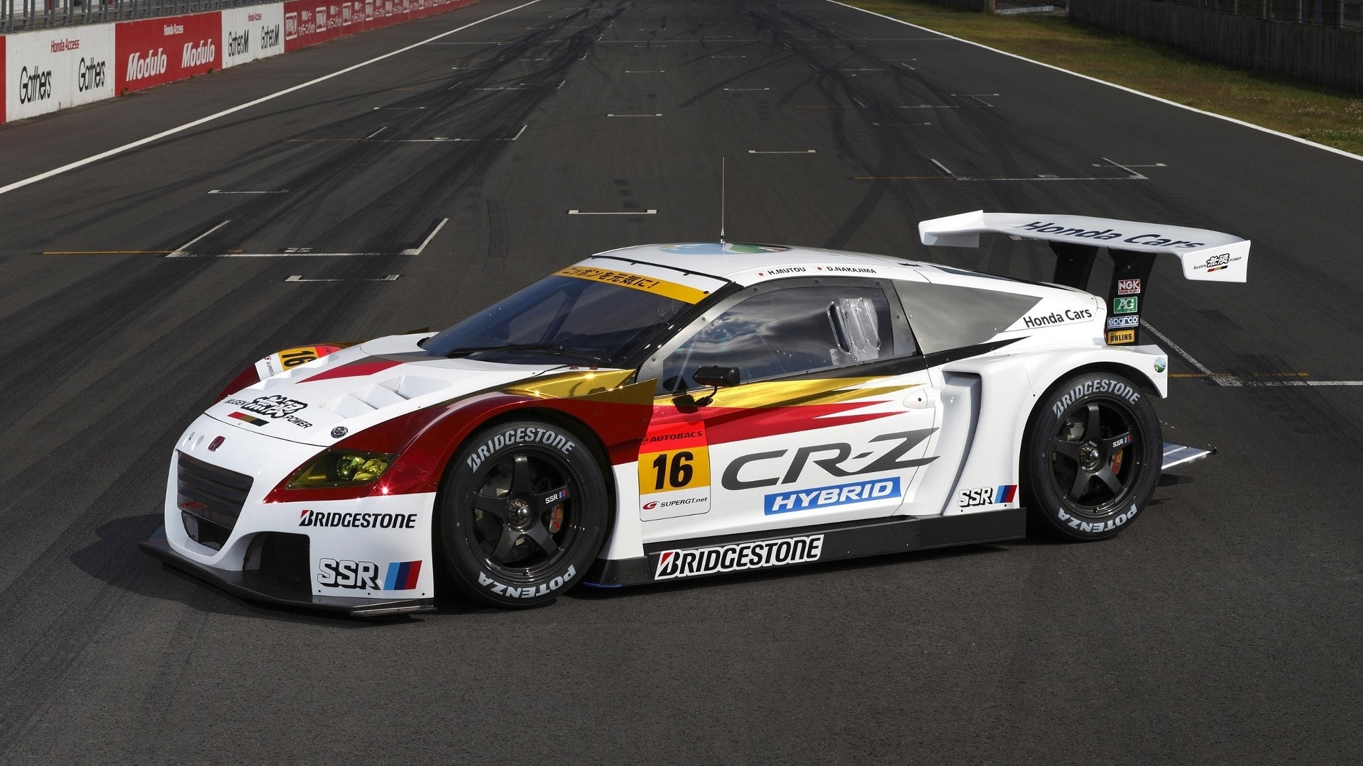 Honda CR-Z GT race car on track HD Wallpaper